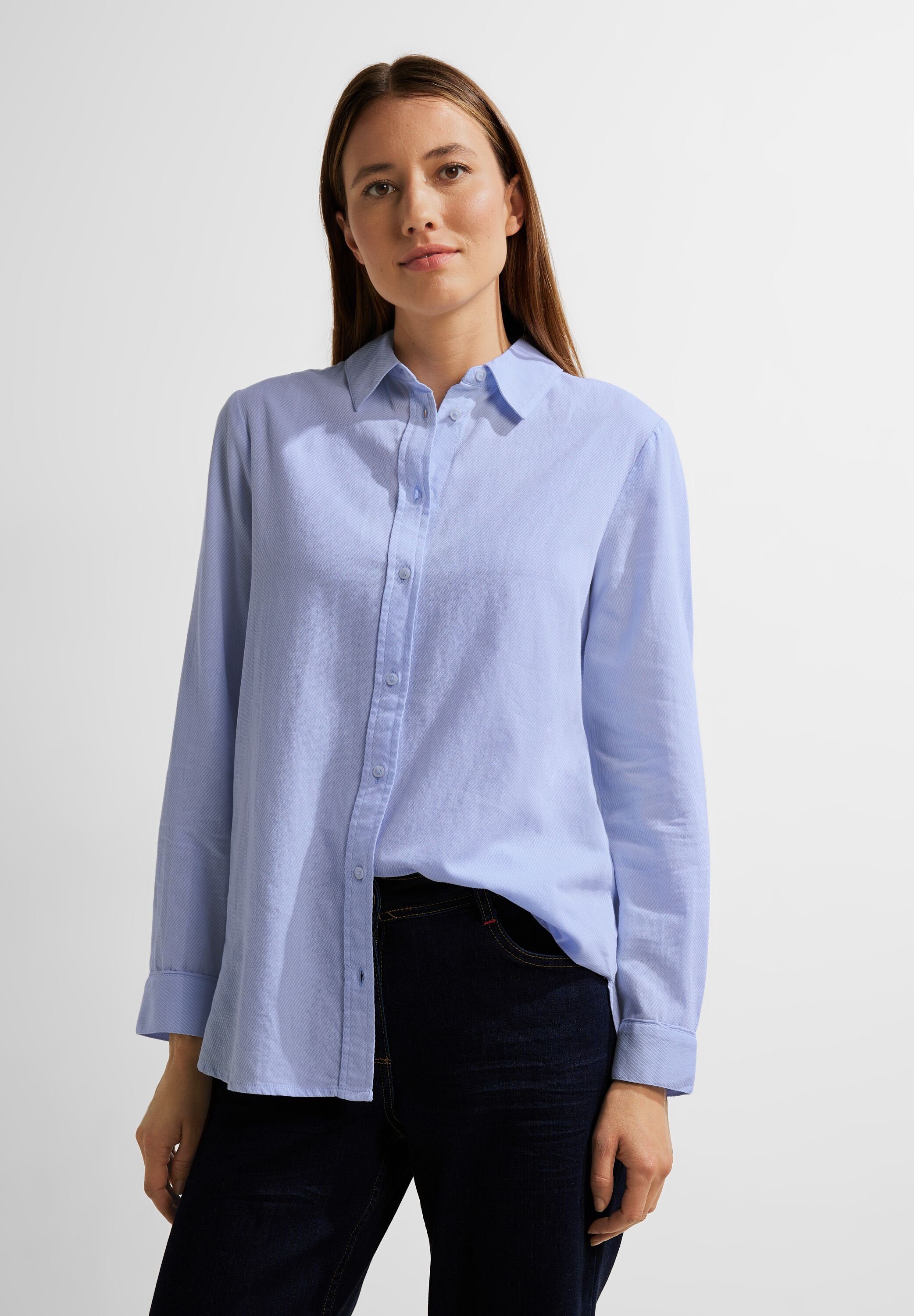 Structure Blue Stripe TOS Real Soft Cecil Long Longbluse Blouse