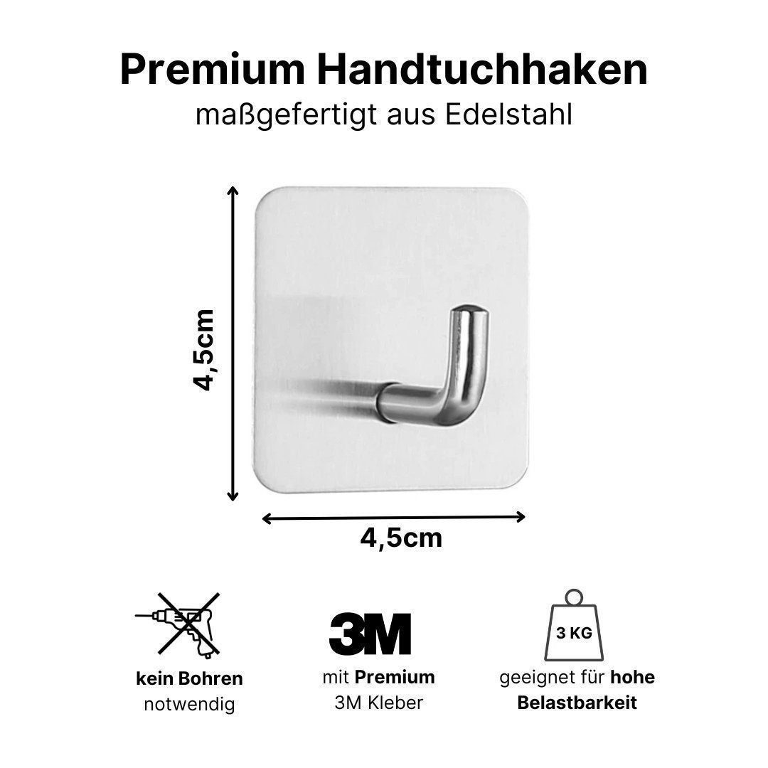 LIVINA HOME Handtuchhaken Haken selbstklebend Bad und Küche, Handtuchhalter, Badezimmer, Bad, Küche, Türen, Kleiderschrank, Wand, Dusche, (1-St), Kleiderhaken ohne Bohren