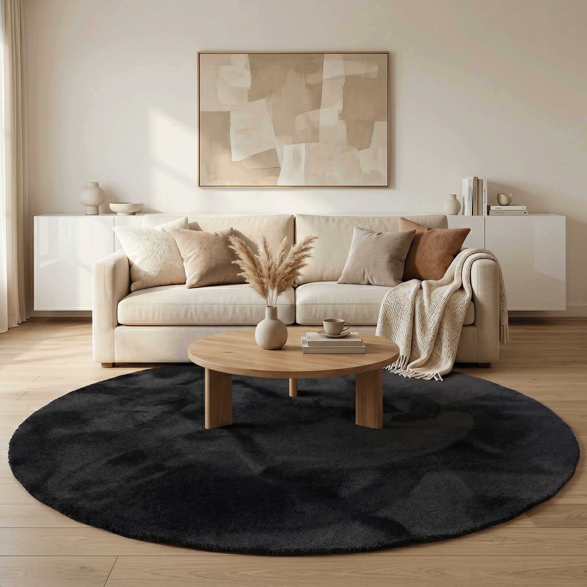 Snapstyle Hochflor-Teppich Super Soft Hochflorteppich Livorno Rund, Rund, Höhe: 17 mm