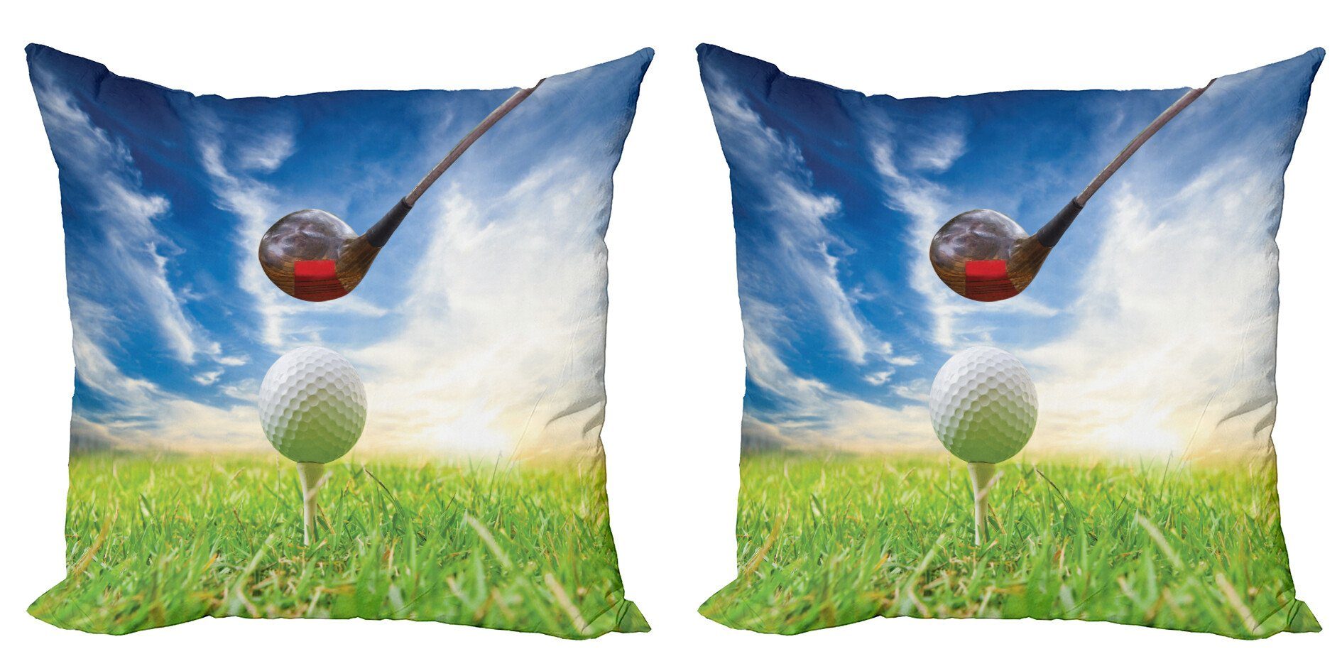 Club Kissenbezüge Stück), Golf (2 Accent Doppelseitiger Modern Abakuhaus Ball and Digitaldruck, Sport