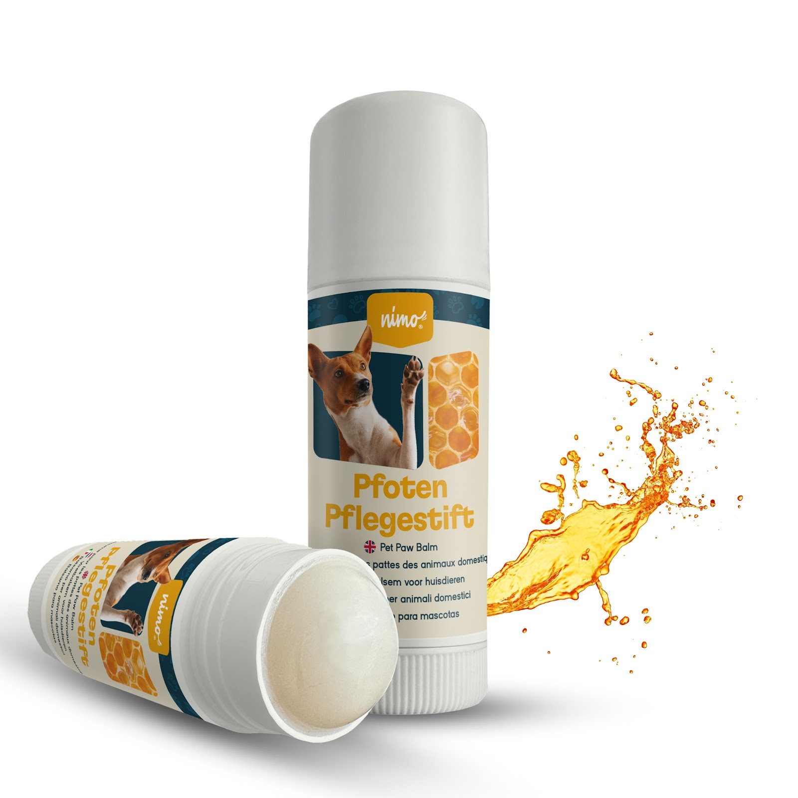 nimo Pfotenpflege Pfoten Pflegestift, 40 ml, (1-St), schützt vor heißem Asphalt, Streusalz & Eisbildung