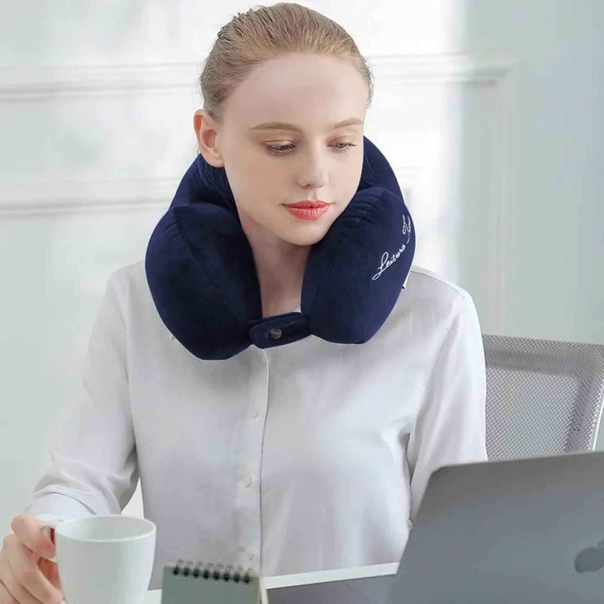CINESIO Nackenkissen Nackenkissen Reise Memory Schaum ergonomisch U Form kompakt, Nackenkissen Reise U Form Memory Schaum Komfort Einzelkissen, Reise Nackenkiss – Bild 5 von 5