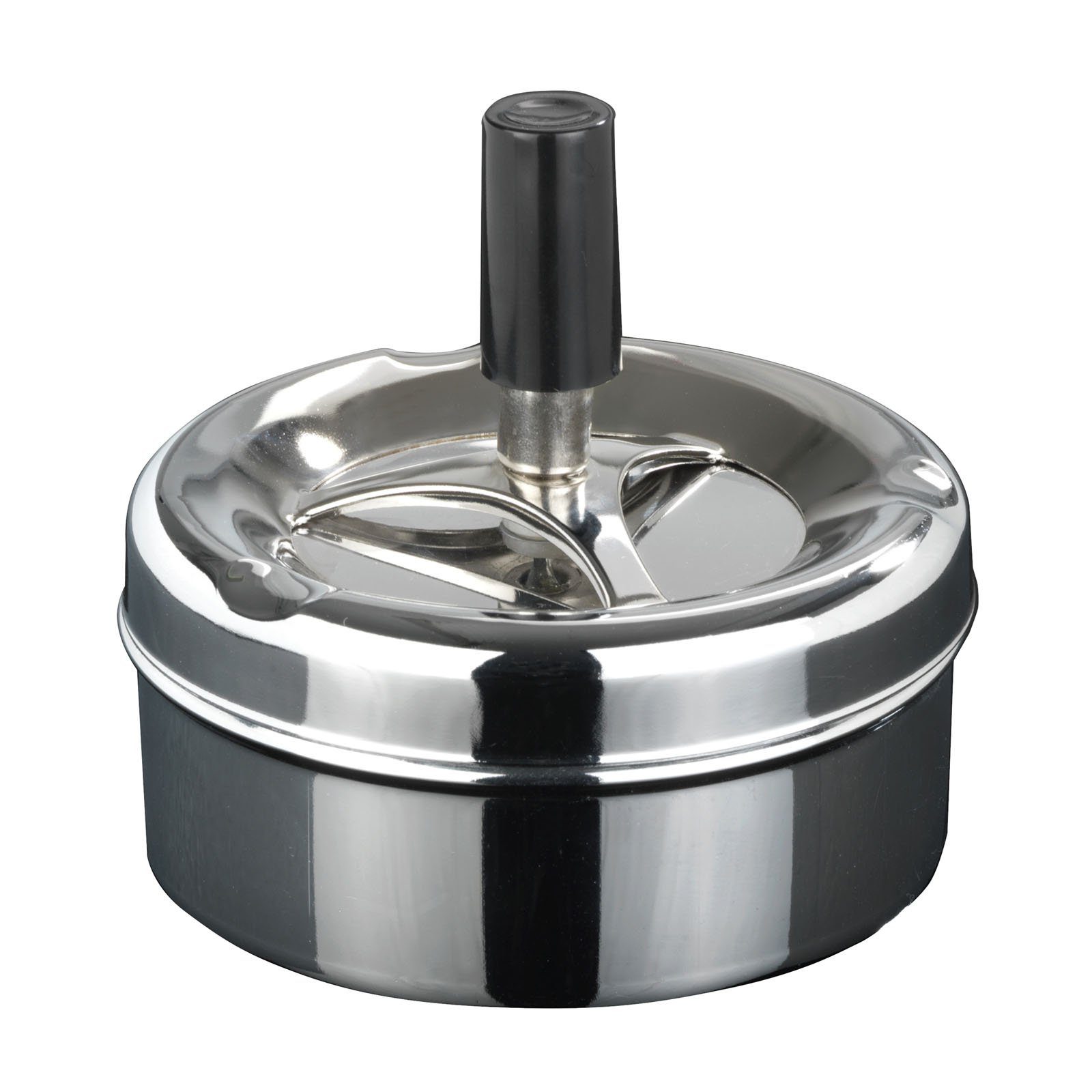 WENKO Aschenbecher Drehaschenbecher Edelstahl Windaschenbecher Sturmaschenbecher, 9 x 5 cm