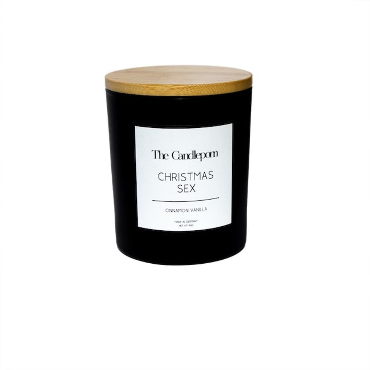 The Candleporn Duftkerze Christmas Sex mit Zimt & Vanille Duft natürlich 180g (Einzelprodukt, 1-tlg., Kein Set), Natürliche Inhaltsstoffe