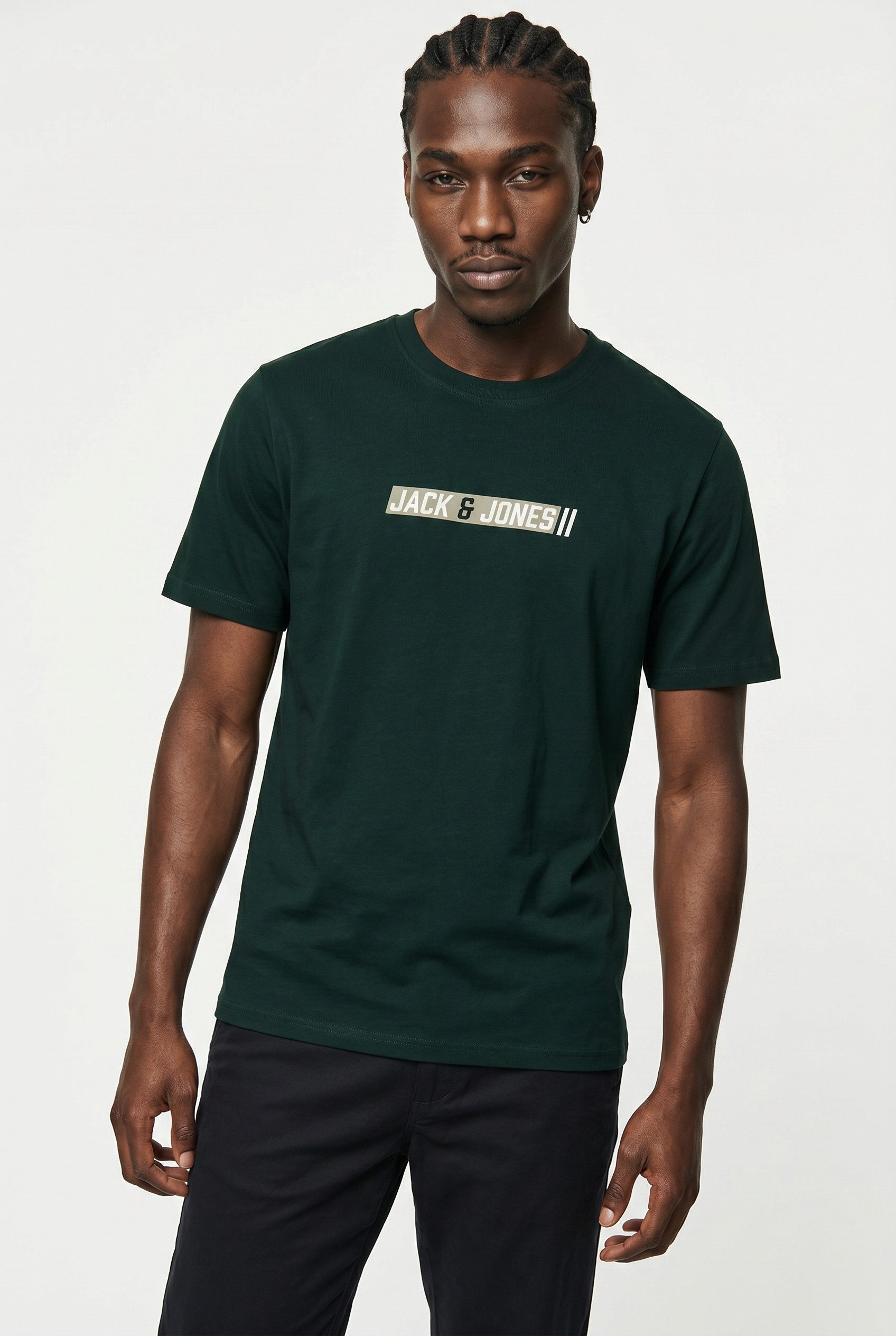 Jack & Jones Rundhalsshirt JJMUNK TEE SS CREW NECK Baumwolle, regular fit