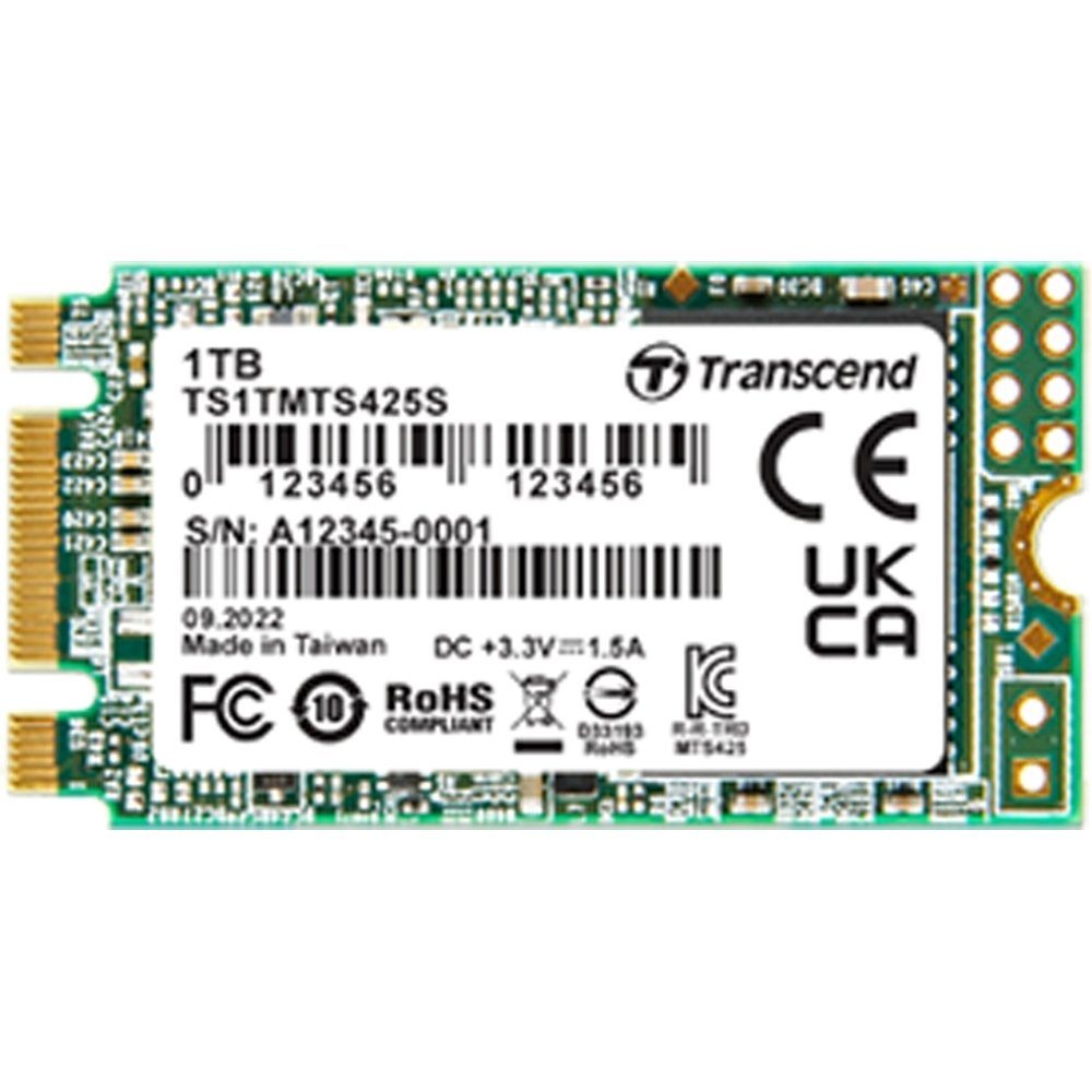 Transcend MTS425S 1 TB SSD - Interne Festplatte - grün interne SSD M.2 2242"