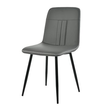 OKWISH Esszimmerstuhl mit Rückenlehne (4 St), Polsterstuhl Stuhl mit Rückenlehne, Verstellbare Vorderbeine