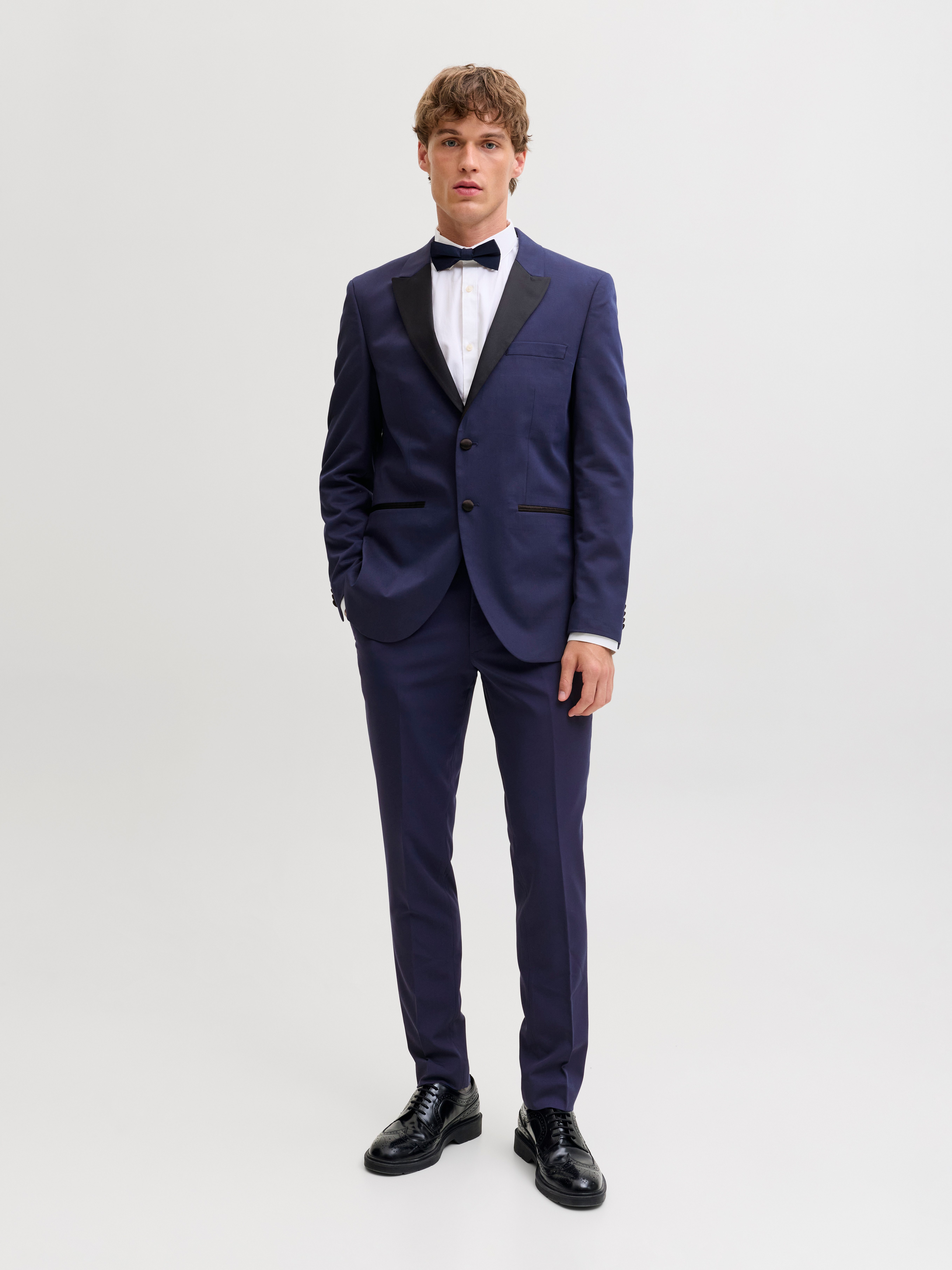 Jack & Jones Anzughose JPRFRANCO Hose mit schmalem Bein und cleanem Look meliert, modisch, slim fit, Kunstfaser – Bild 5 von 5