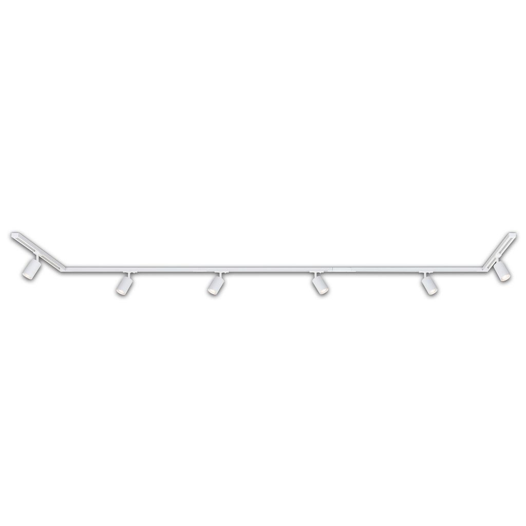 Briloner Leuchten LED Deckenleuchte 8012066B, LED wechselbar, 2700K - Extra-Warmweiß, Schienensystem Rail 4,5 m Weiß max. 9W Decke Wohnzimmer Büro Küche