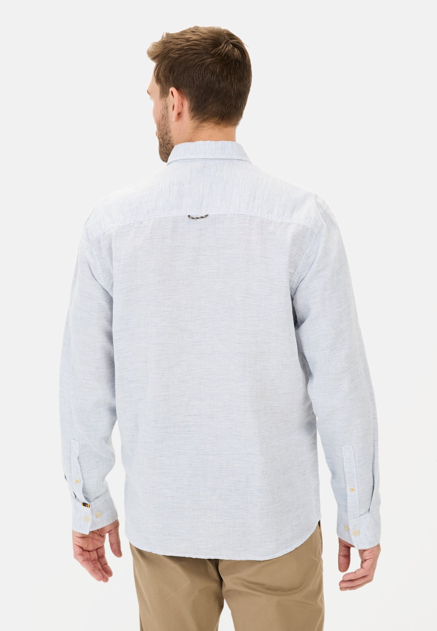 camel active Leinenhemd aus Leinenmix Langarm Kentkragen günstig online kaufen