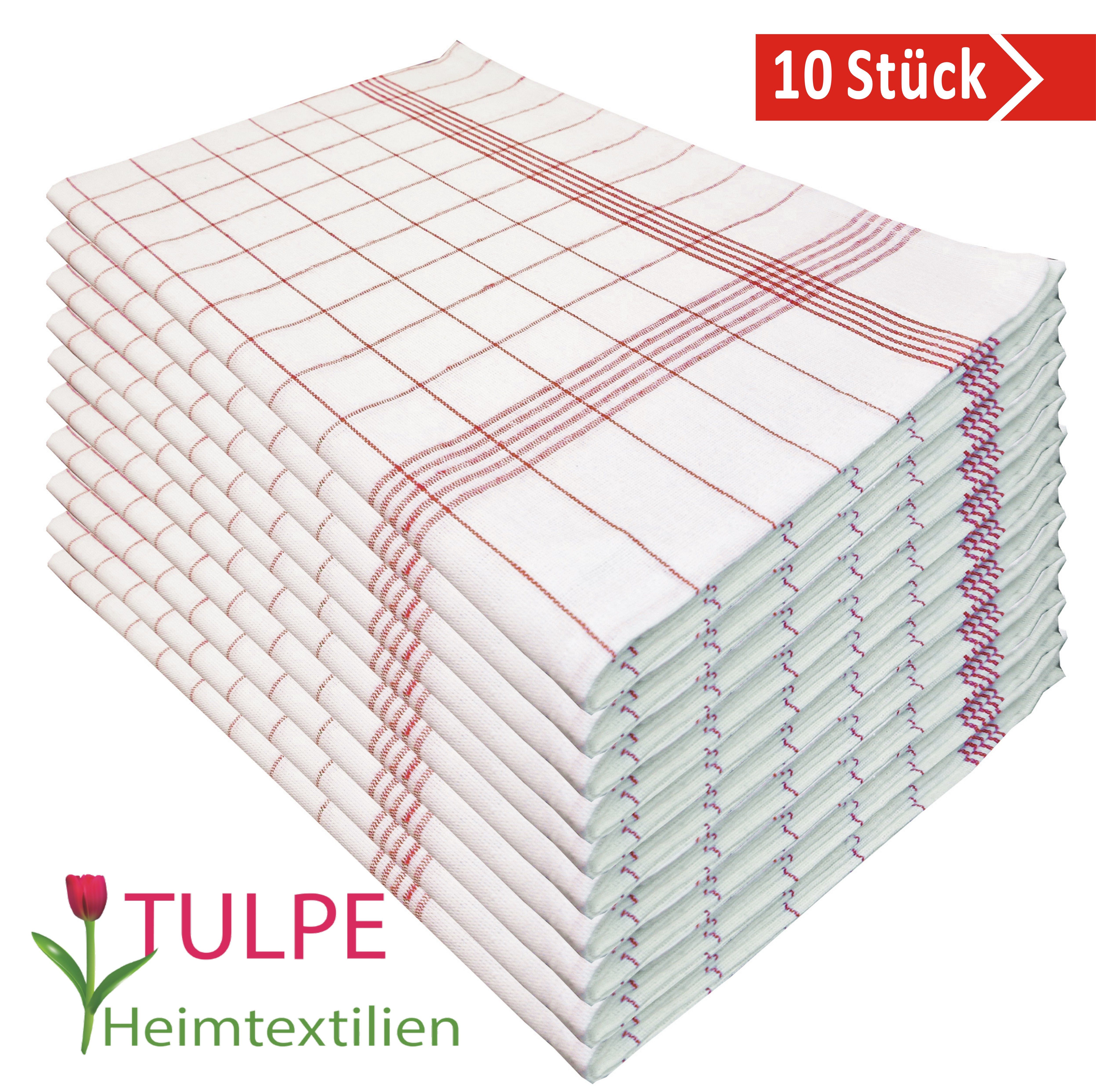 Tulpe Heimtextilien Geschirrtuch in 5 Farben blau, rot, grün, gelb und grau günstig online kaufen