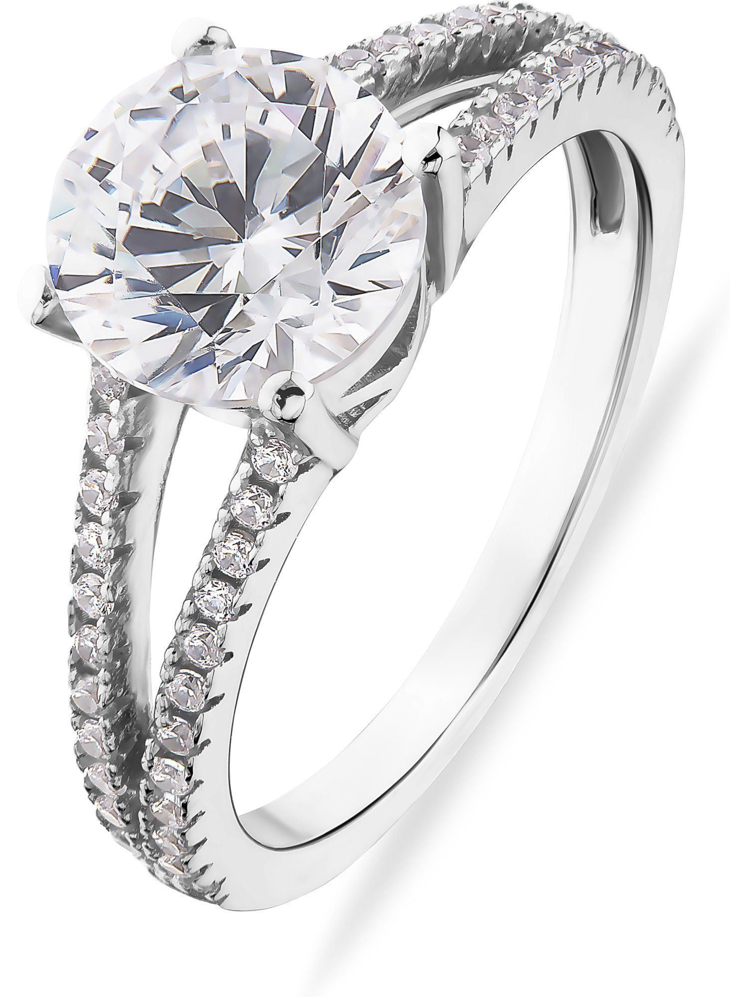 FAVS Silberring FAVS Damen-Damenring 925er Silber 1 Zirkonia, Zirkonia, synthetisch