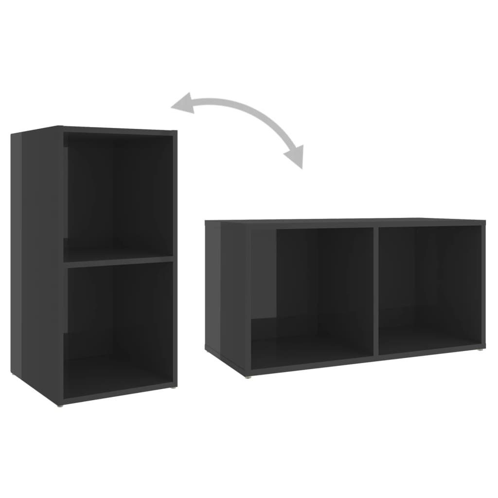 Hochglanz-Grau Holzwerkstoff 6-tlg. (1-St) TV-Schrank-Set vidaXL TV-Schrank