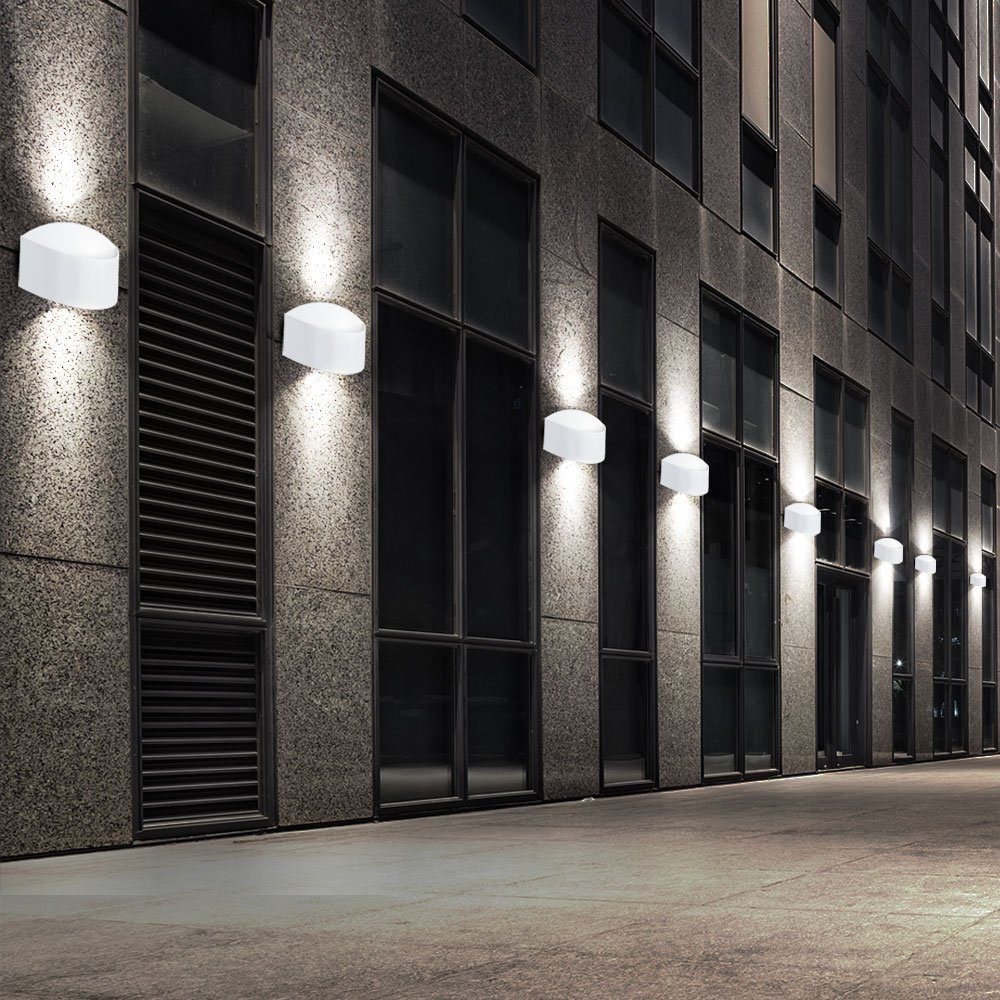 etc-shop Außen-Wandleuchte, LED-Leuchtmittel fest Außenleuchte Wandleuchte Wandlampe Warmweiß, verbaut, Hauswandlampe