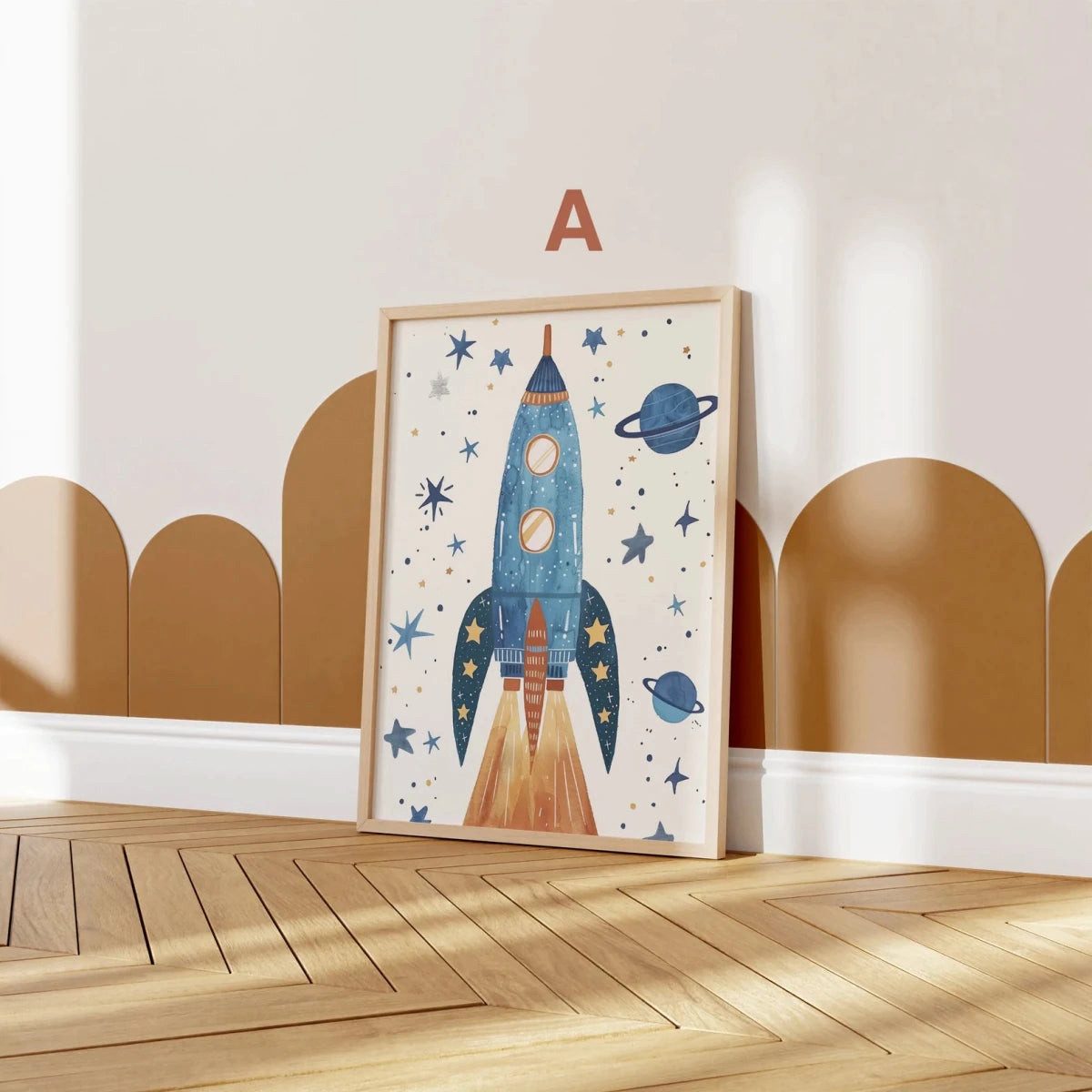 JUSTGOODMOOD Poster Astronaut Kinderzimmer Geschenkidee für Kinder Kinderzimmer Deko Weltr, A (1 St) – Bild 3 von 5