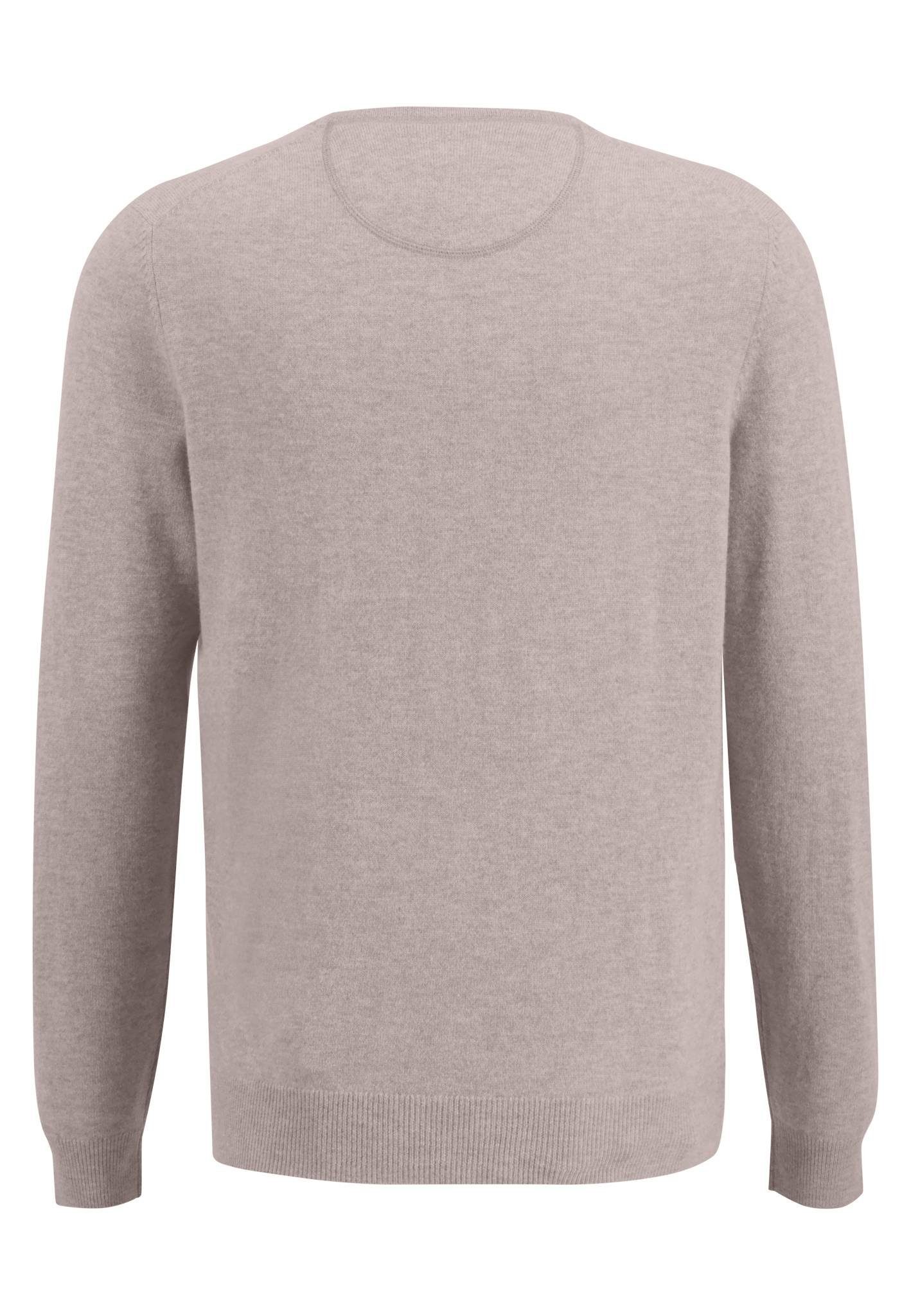 Logo-Bestickung der beige Brust FYNCH-HATTON Strickpullover mit an