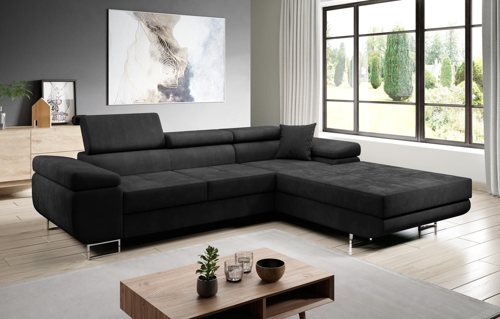 Beautysofa Ecksofa Alons mit Schlaffunktion auf günstig online kaufen