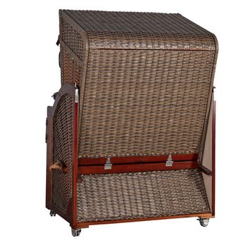 intergrill Strandkorb Karibik 2-Sitzer Burgund - FSC 100%, BxTxH: 123x90x170 cm, Strandkorb