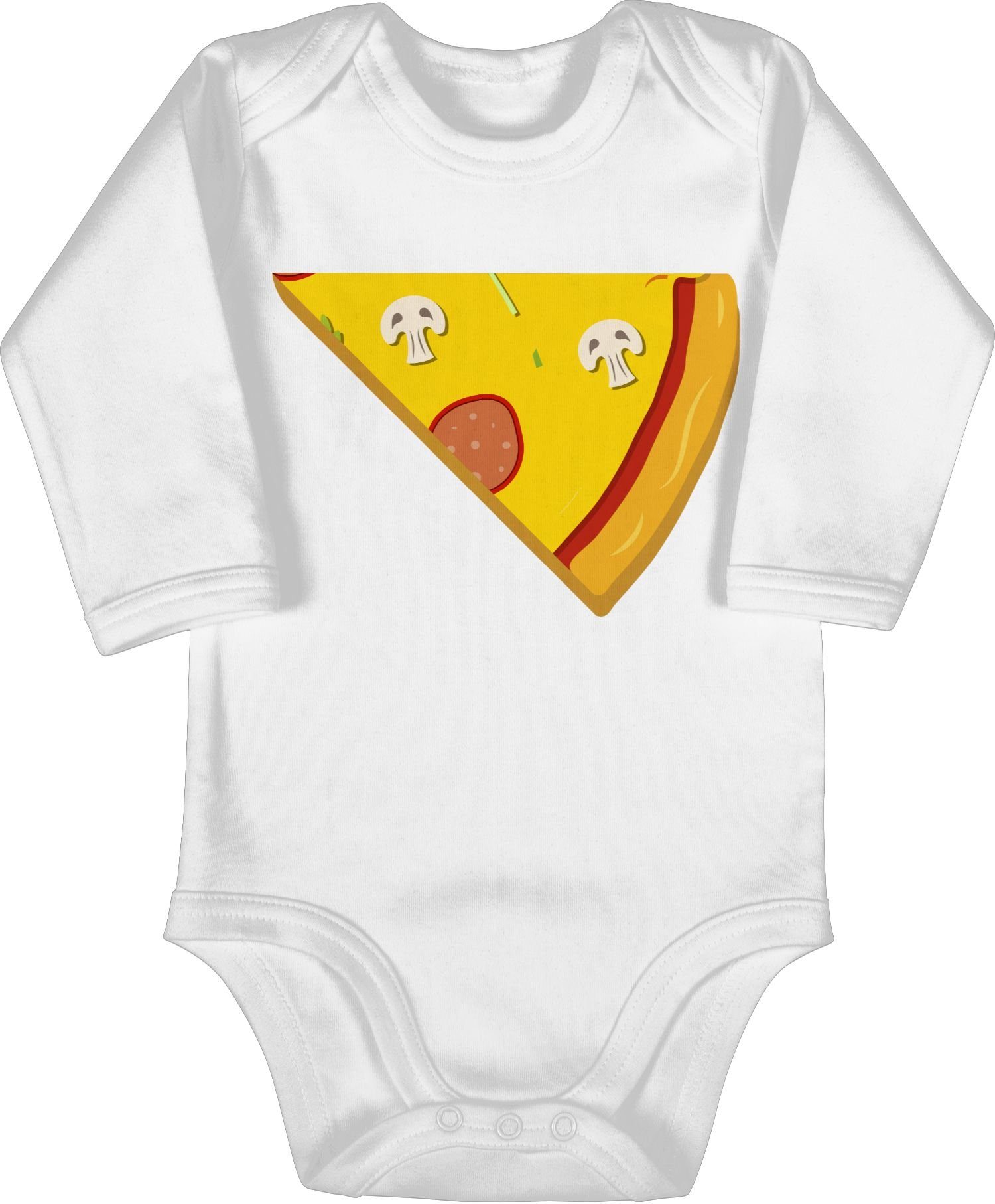 Teil Baby Partner Familie Pizza Weiß Partner-Look Shirtbody Shirtracer 2 2