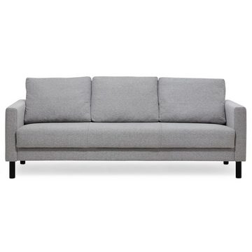 trendteam 3-Sitzer Click&Sit, Sofa Couch Polstersofa in Grau, werkzeuglose Montage