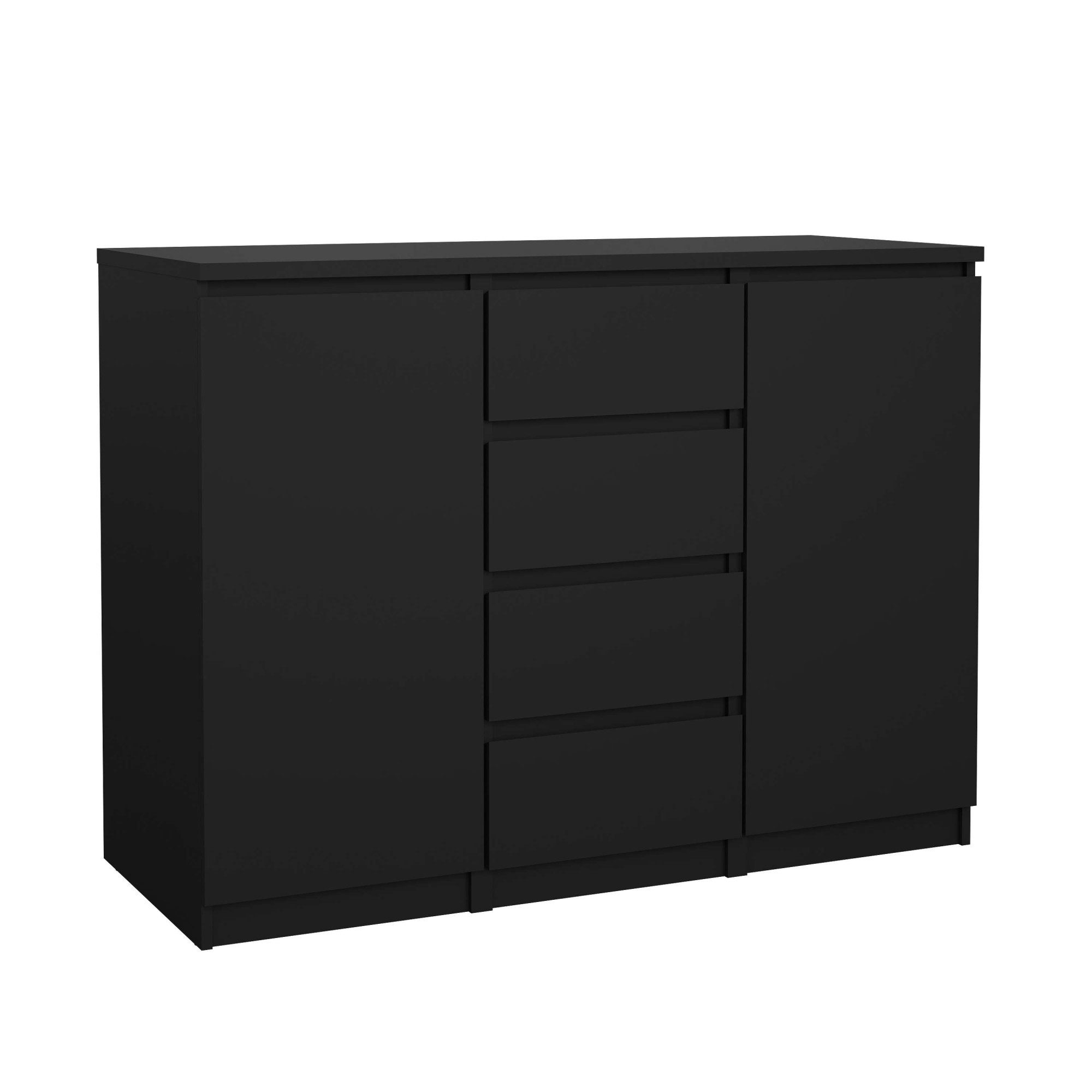 Home affaire Kommode Naia, Sideboard, 4 Schubladen, 2 Türen, Aufbewahrung, grifflose Front, Mit Einlegeböden, modern, skandinavisches Design, in mehrere Farben