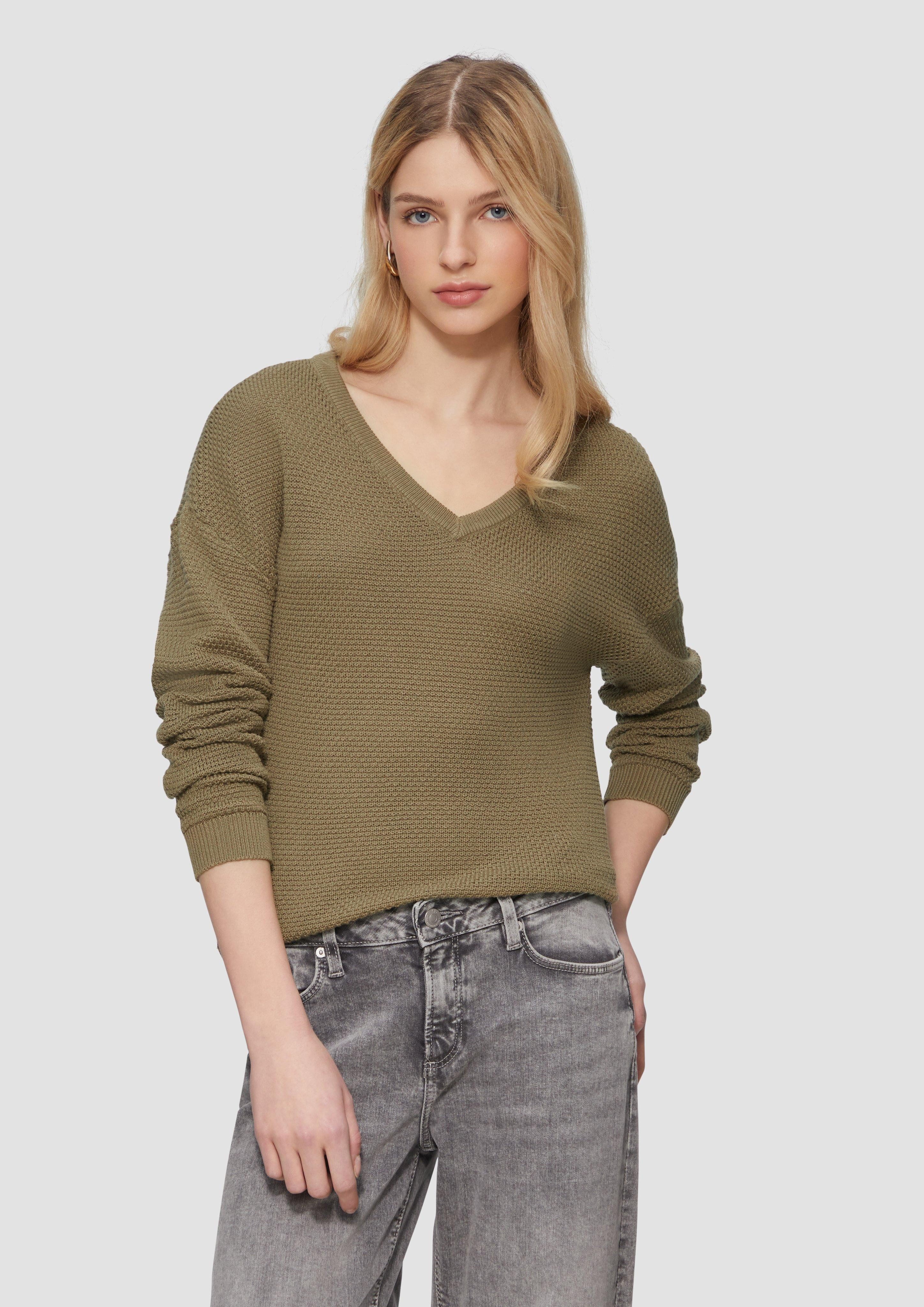 QS Strickpullover Pullover mit Strukturmuster und günstig online kaufen