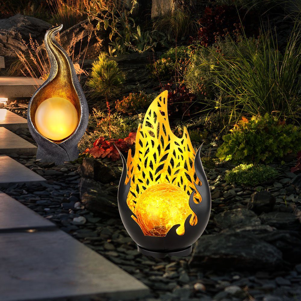 Solarlampe LED-Leuchtmittel fest Warmweiß, Akku IP44 Solarleuchte, Garten, Außenleuchte Globo LED Solarleuchte verbaut, orientalisch