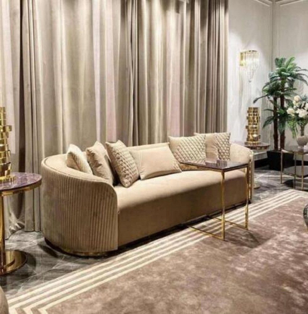 JVmoebel 3-Sitzer Sofa 3 Sitzer Sofas Sitz Modern Couch Luxus Textil Wohnzimmer, 1 Teile, Made in Europa
