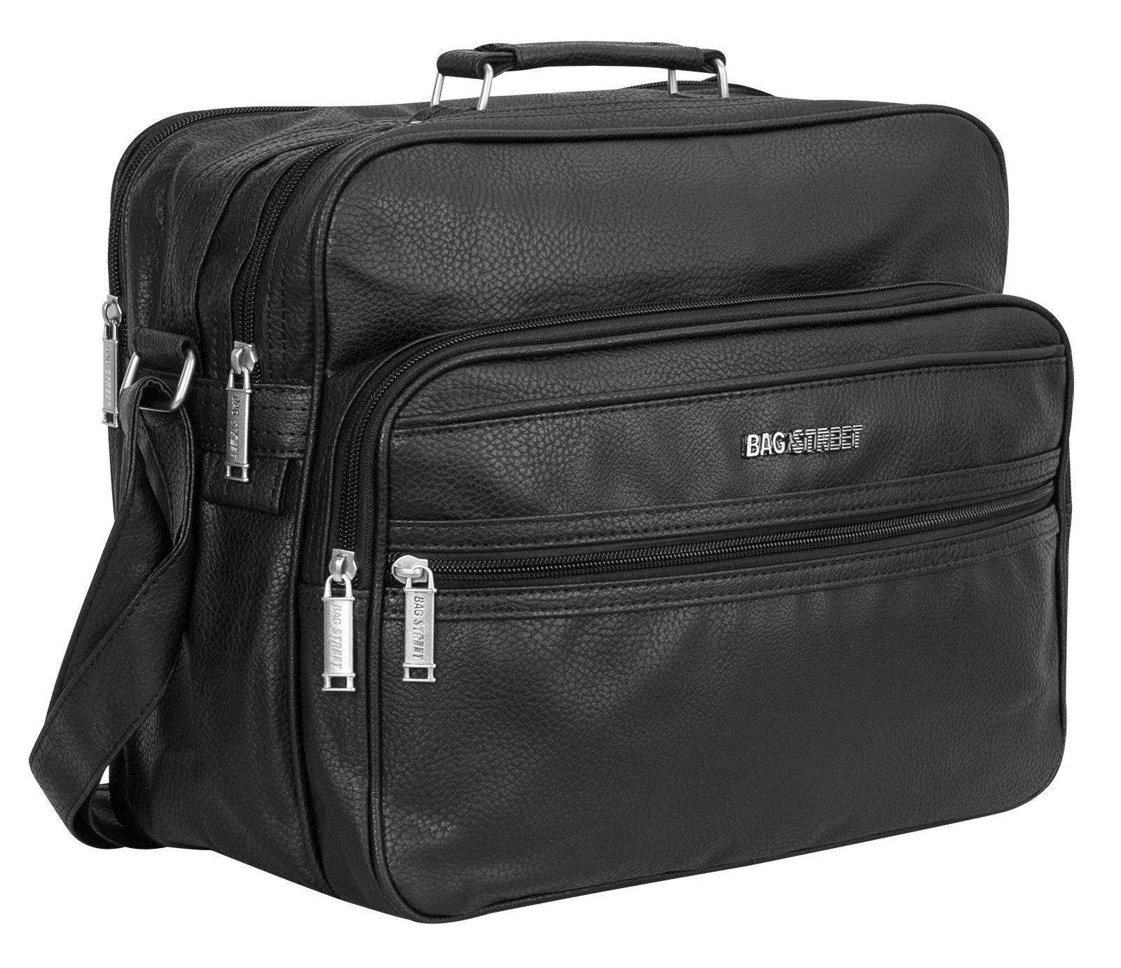 BAG STREET Umhängetasche Bag Street Herrentasche Arbeitstasche Flugbegleiter Tasche Schwarz