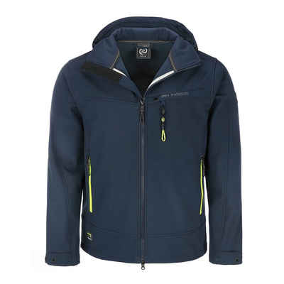 Dry Fashion Softshelljacke Herren Outdoor-Jacke Flensburg - Fleece-Innenfutter Abnehmbare Kapuze