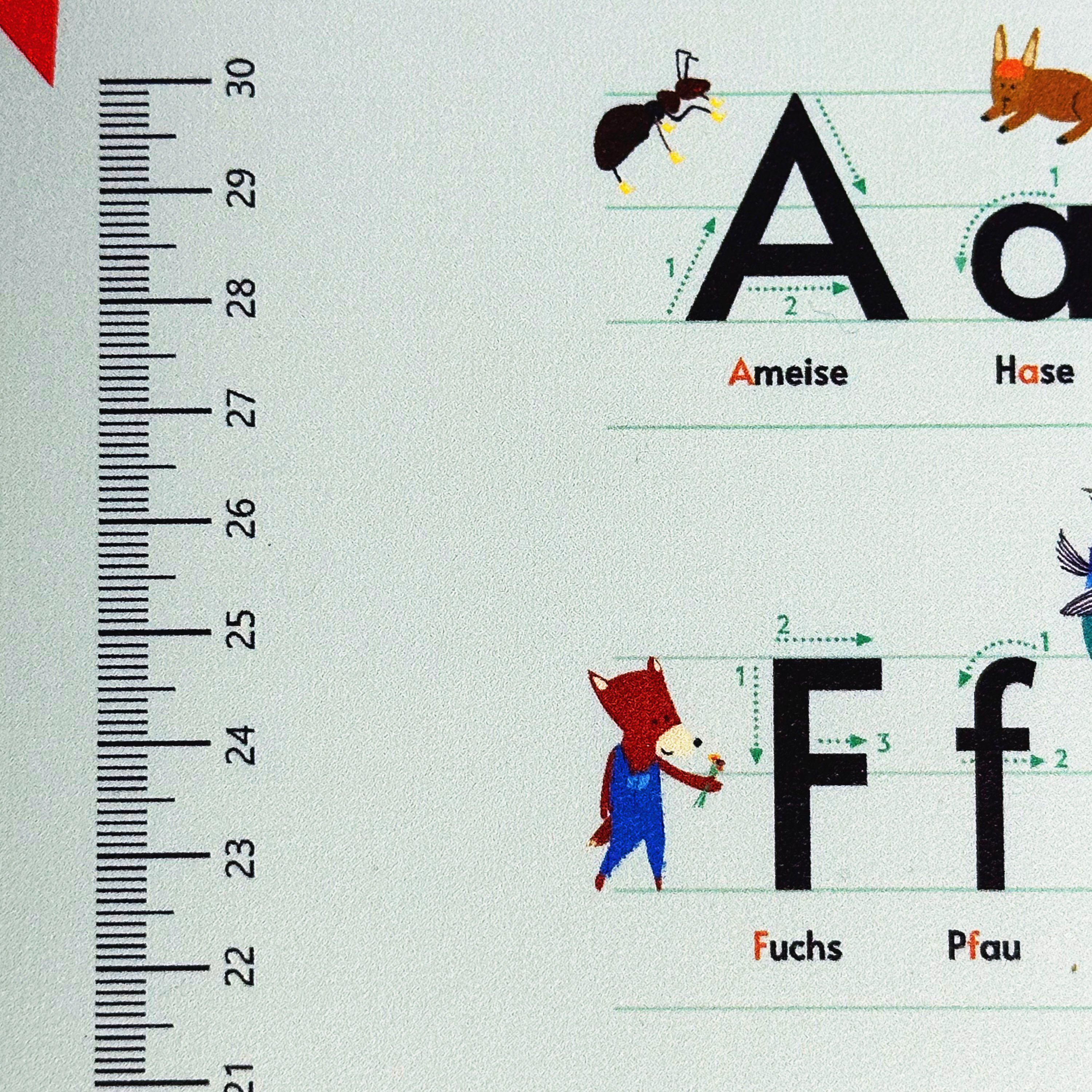 Close Up Schreibtischunterlage Alphabet Schreibtischunterlage blau für Kinder 60 x 40 cm – Bild 5 von 5