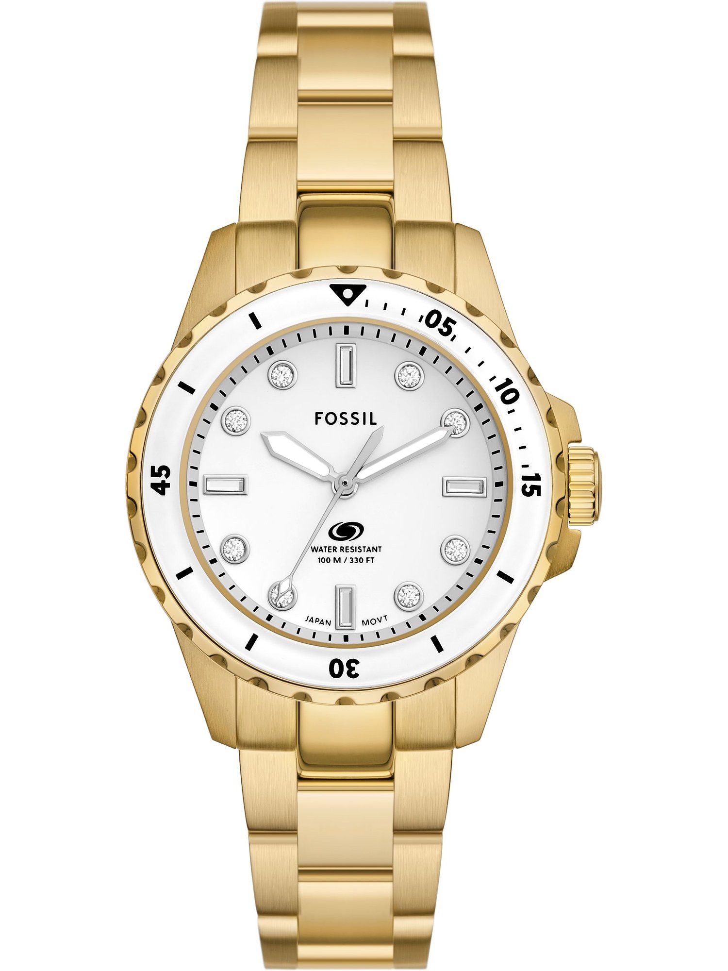 Fossil Quarzuhr Fossil Damen-Uhren Analog Quarz