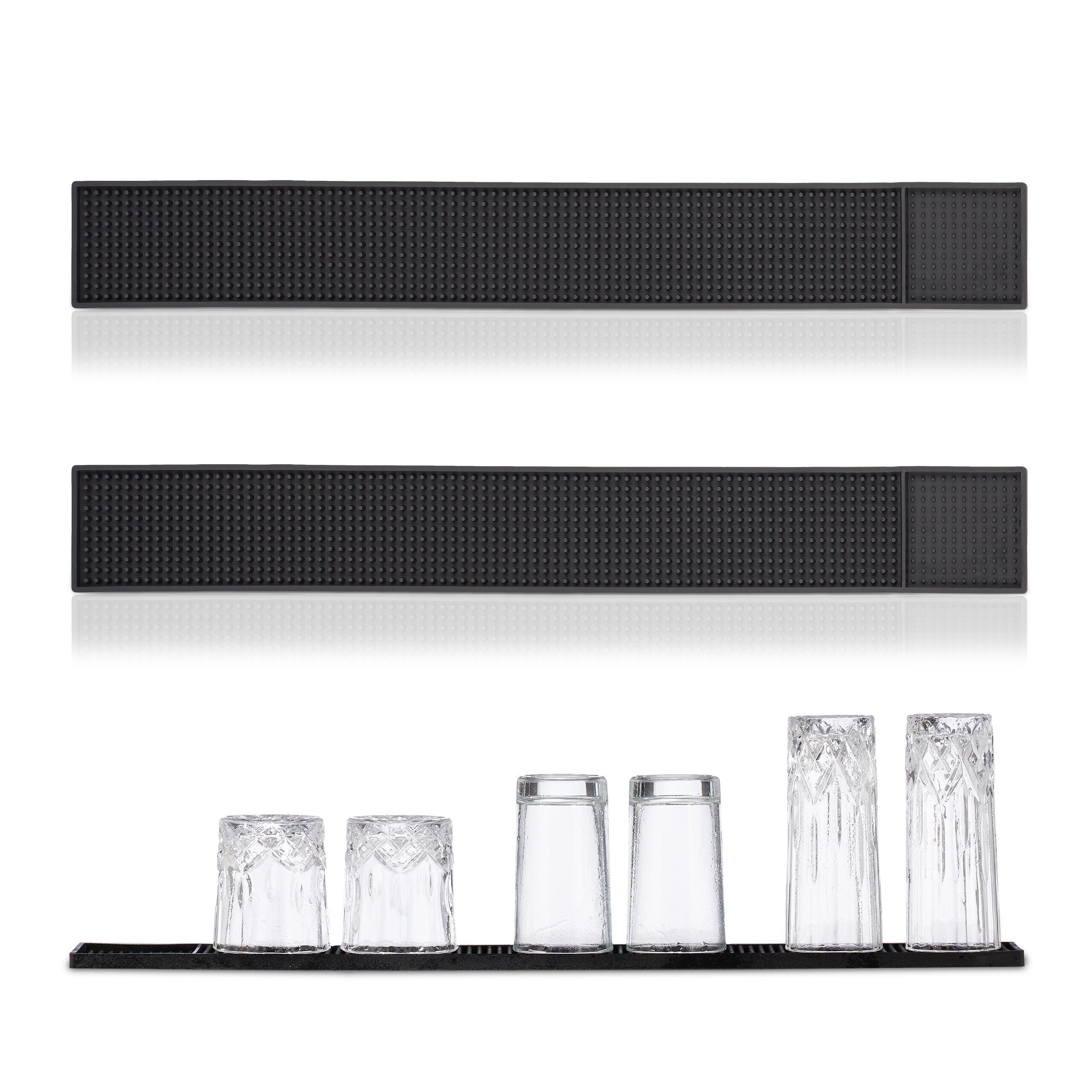 relaxdays Barmatte 2x Barmatte 60x8 cm