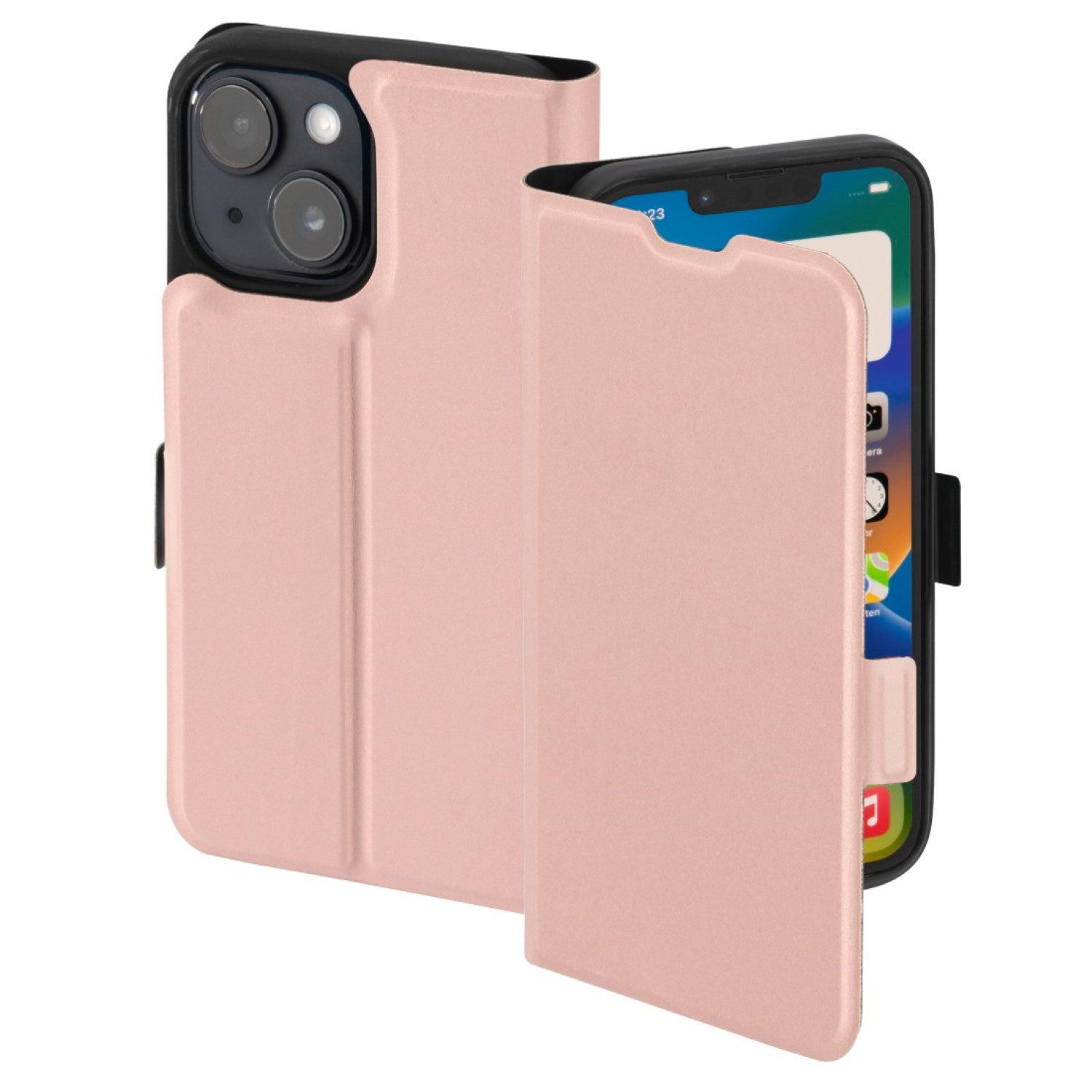 Hama Handyhülle Booklet Single 2.0 Rose für Apple iPhone 14, Klapptasche Schutz-Hülle Book Case Cover Etui Tasche Bag Wallet