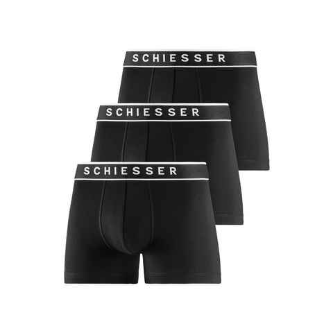 Schiesser Boxer "95/5" (3er-Pack) sportlicher Webgummibund mit kontraststarker SCHIESSER-Logo-Prägung