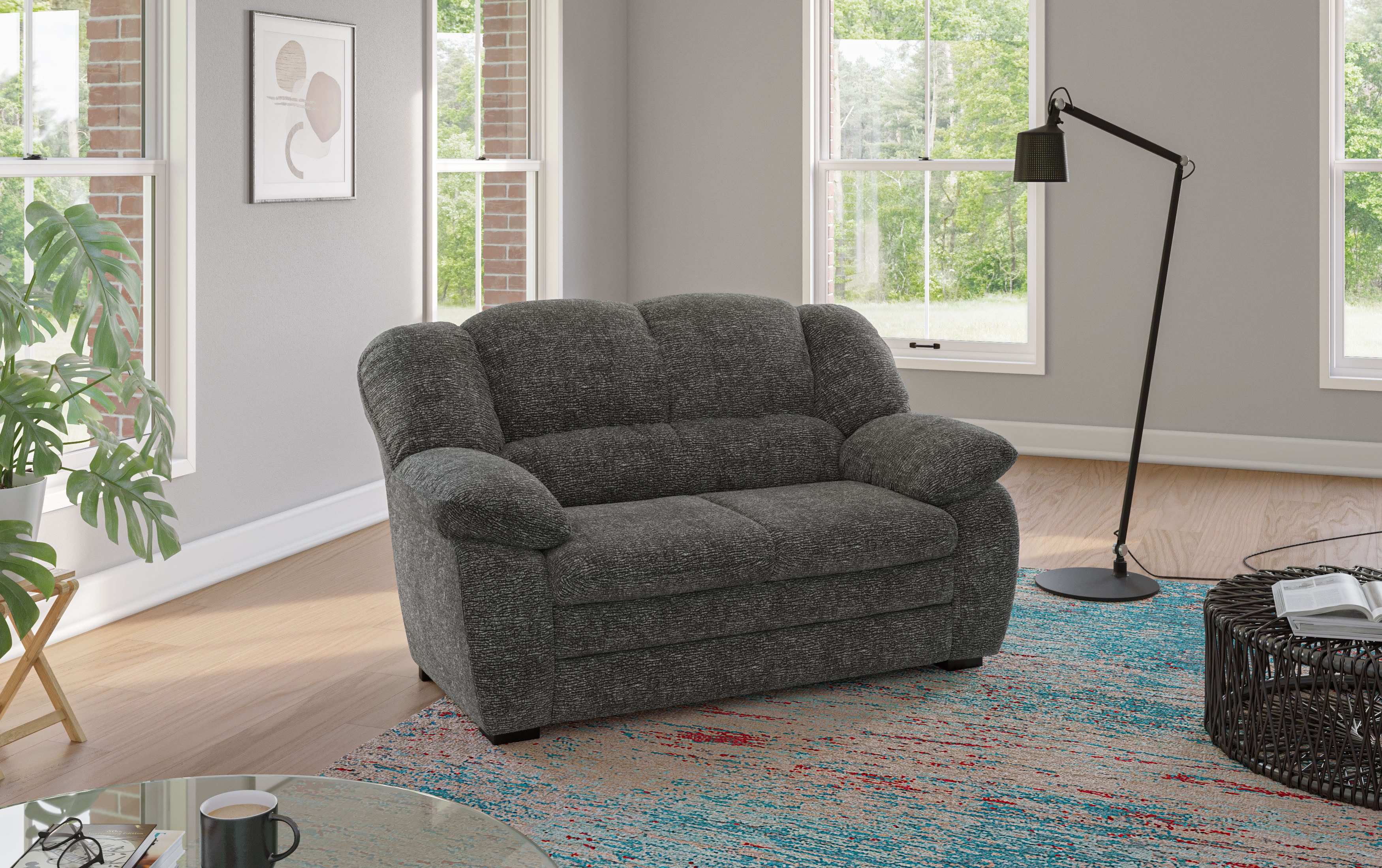 COTTA 2-Sitzer Casino Sofa, mit extra breiten Armlehnen, B: 159 cm, Polstergarnitur, auch als Set erhältlich, Sitzhöhe 43 cm