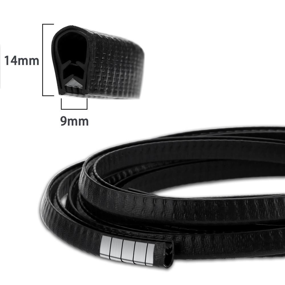 Intirilife Profil (1-St), Kantenschutzprofil für Blech aus Gummi in Schwarz - Meterware