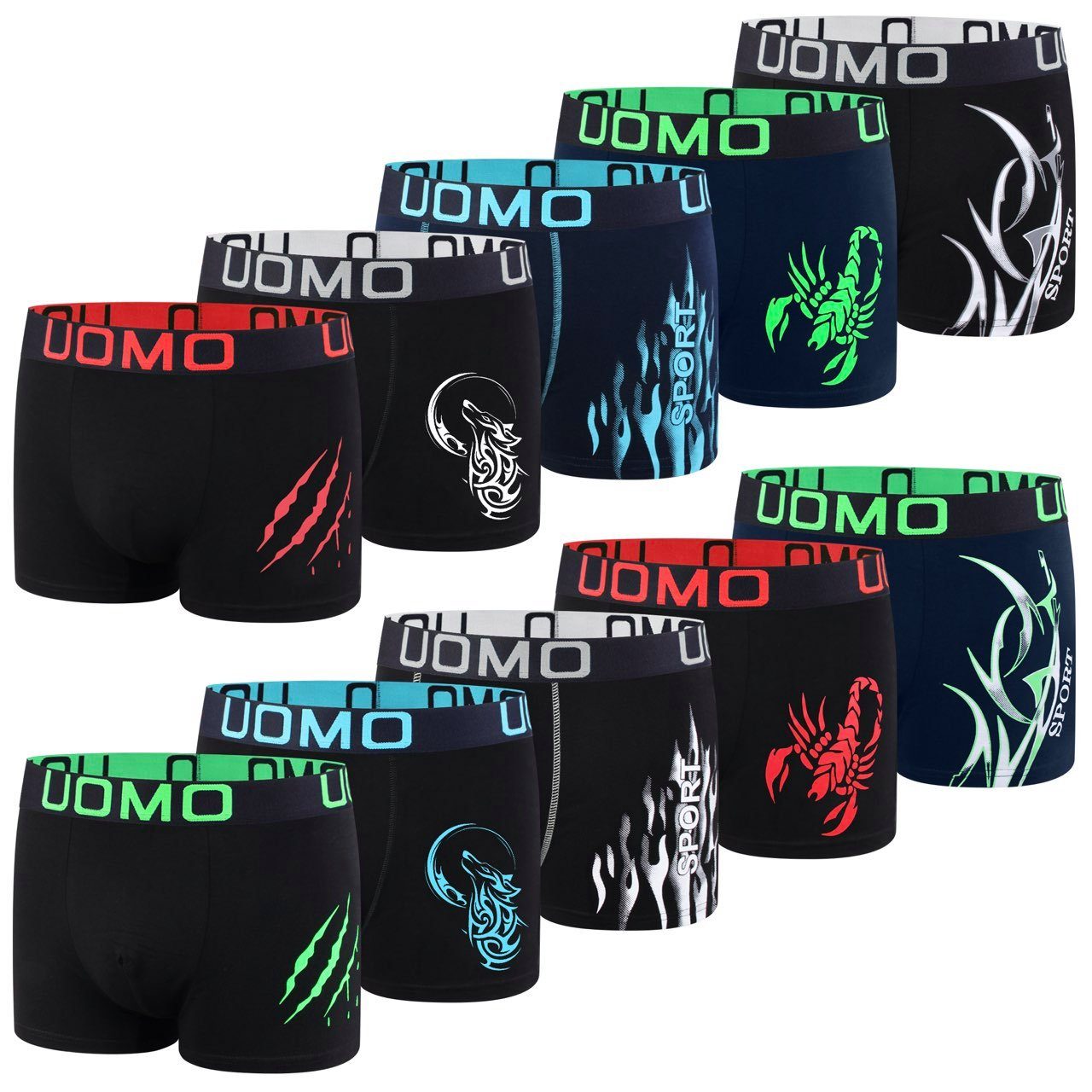 L&K Boxershorts 1102-1120 (10er-Pack) Unterhosen Herren aus Baumwolle günstig online kaufen