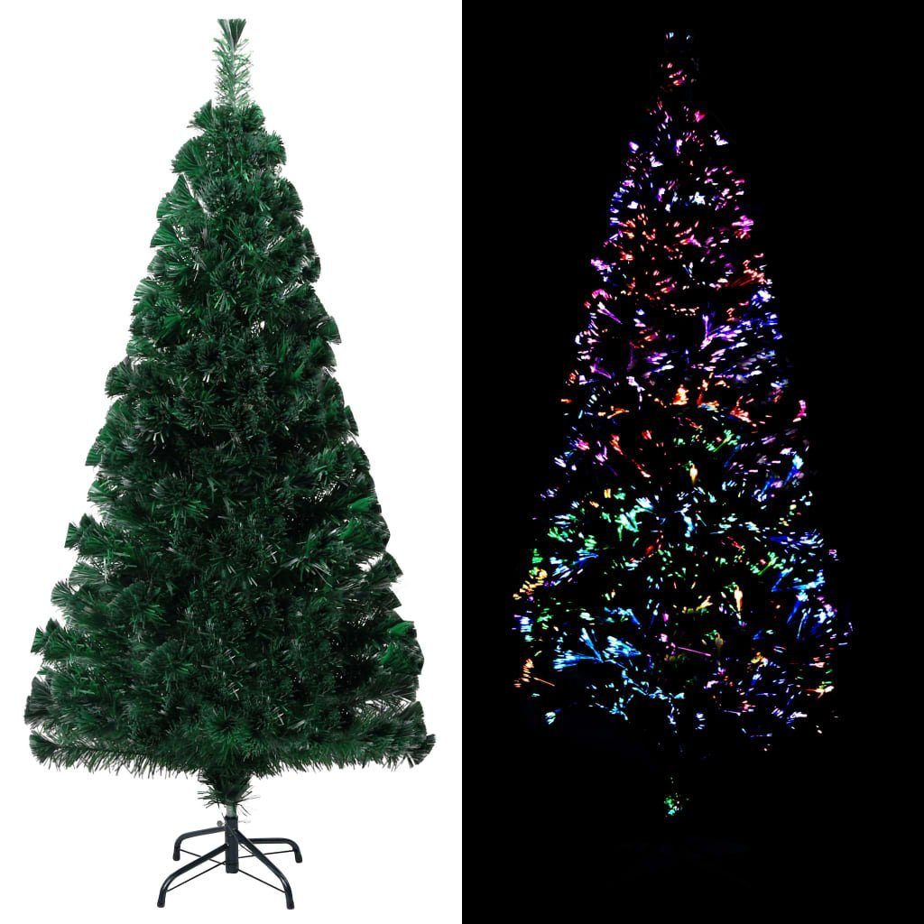 vidaXL Künstlicher Weihnachtsbaum Künstlicher Weihnachtsbaum mit Ständer Grün 120 cm Glasfaser