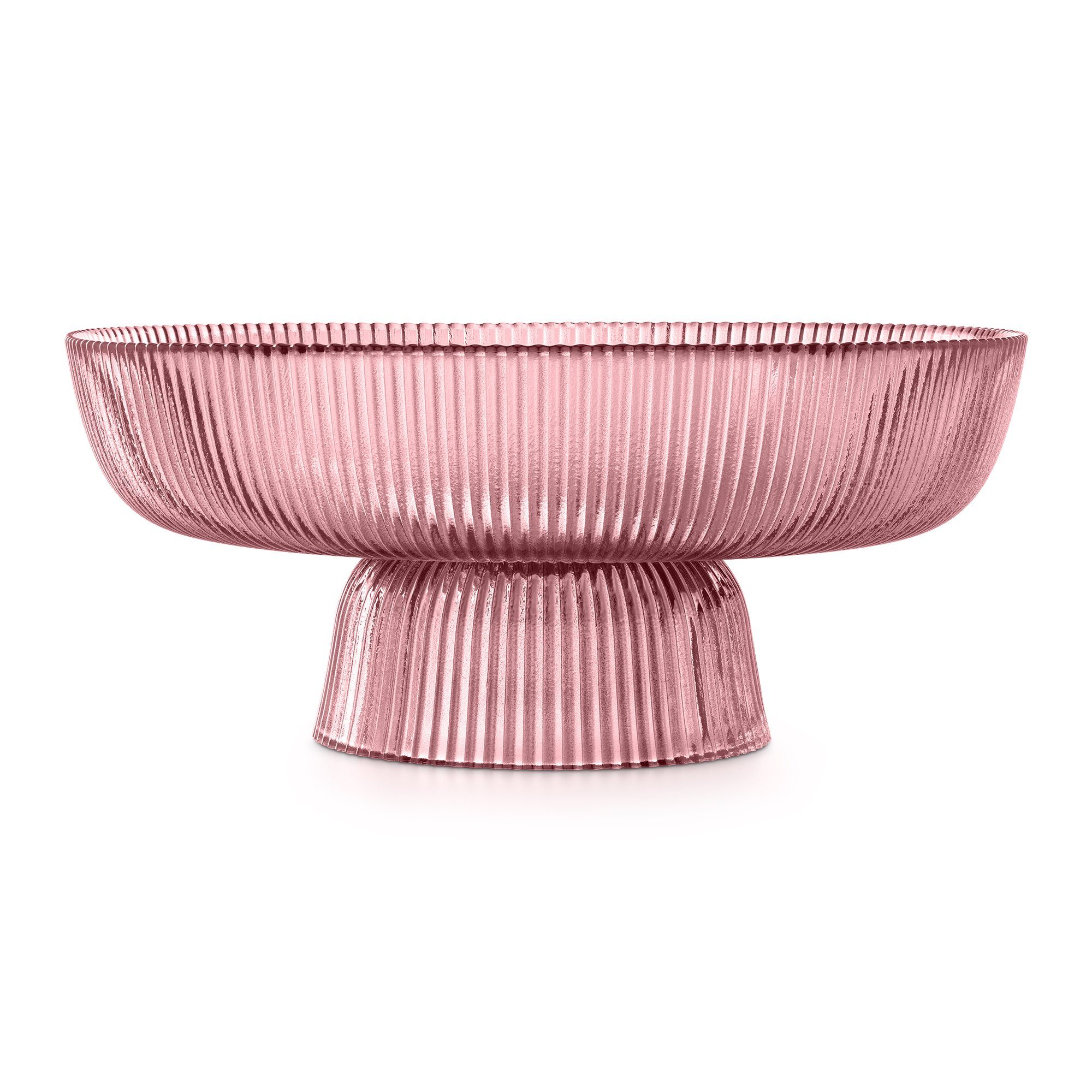 Navaris Aufbewahrungskorb Frucht Schüssel aus Glas rote Glasschüssel für Fr günstig online kaufen