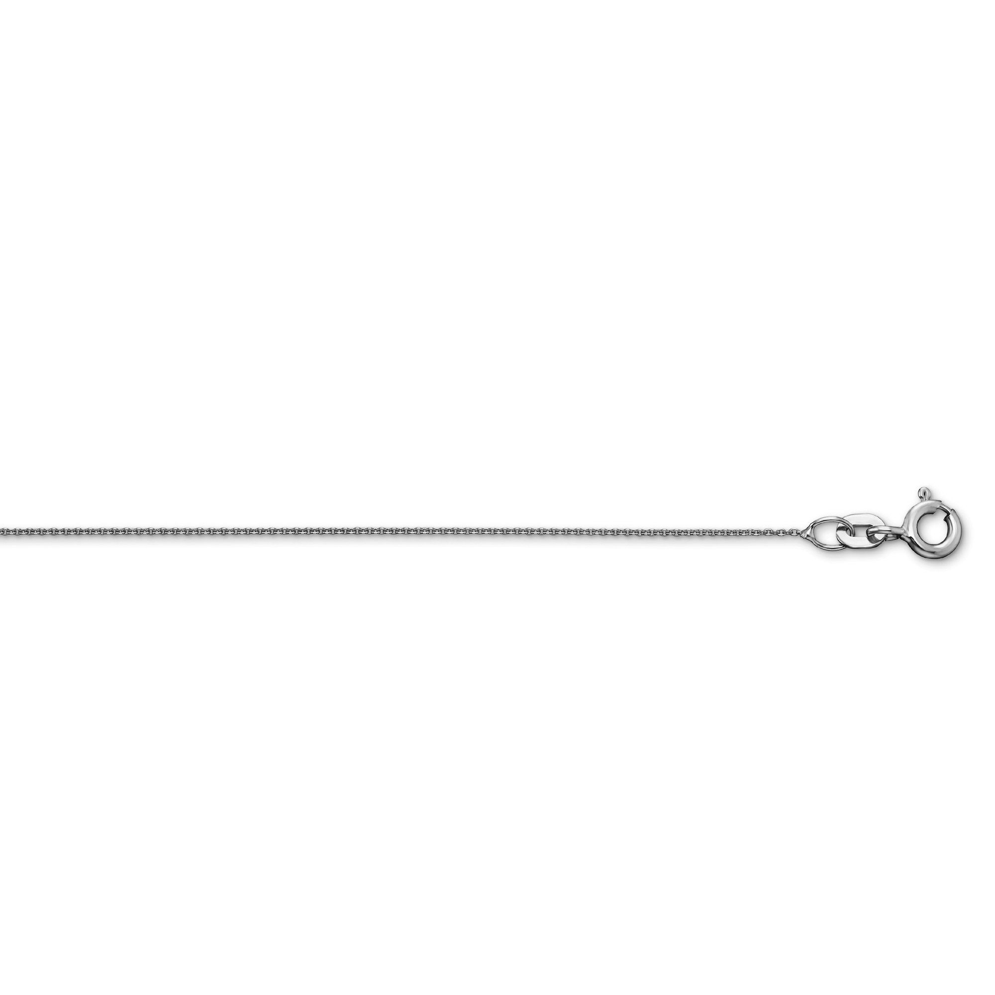ONE ELEMENT Goldkette Halskette Rundankerkette aus 585 Weißgold Ø 0,8 mm, Klassisch & stilvoll – ein Begleiter für viele Anlässe