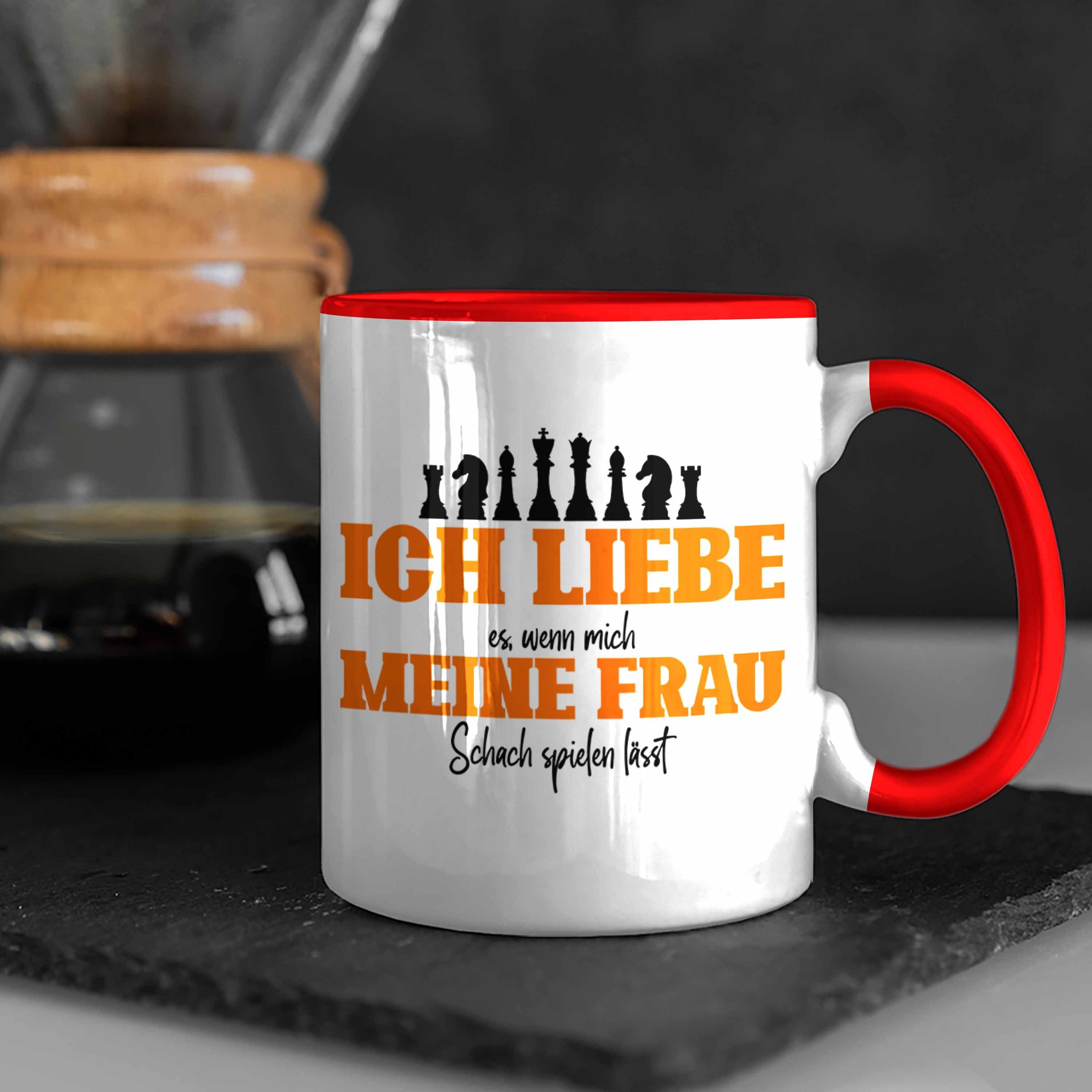 Schachspieler Trendation Tasse Rot Geschenk Schach Lustige für Tasse