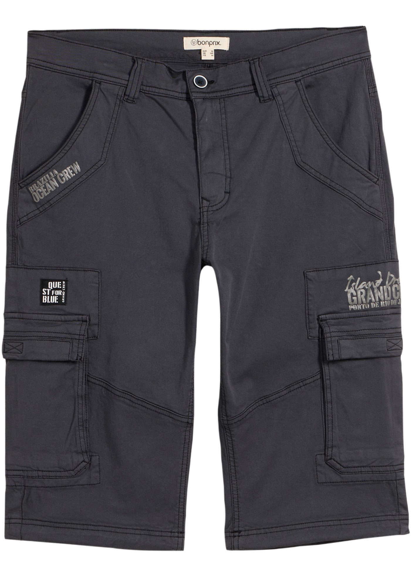 bonprix Longbermudas aus leichter Baumwollqualität, mit Elasthan-Anteil, regular fit