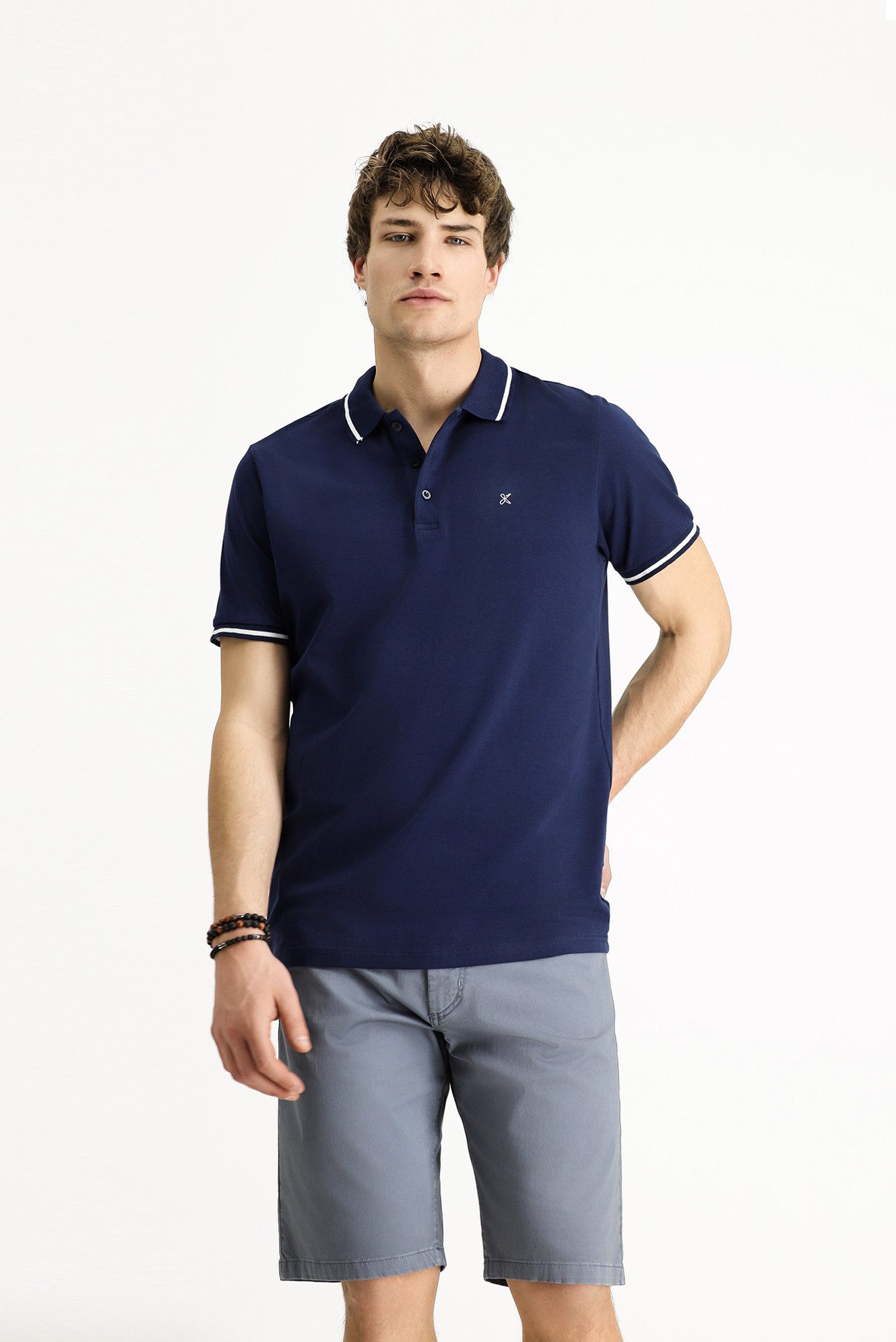 KIGILI Poloshirt Slim Fit Herren-Poloshirt aus günstig online kaufen