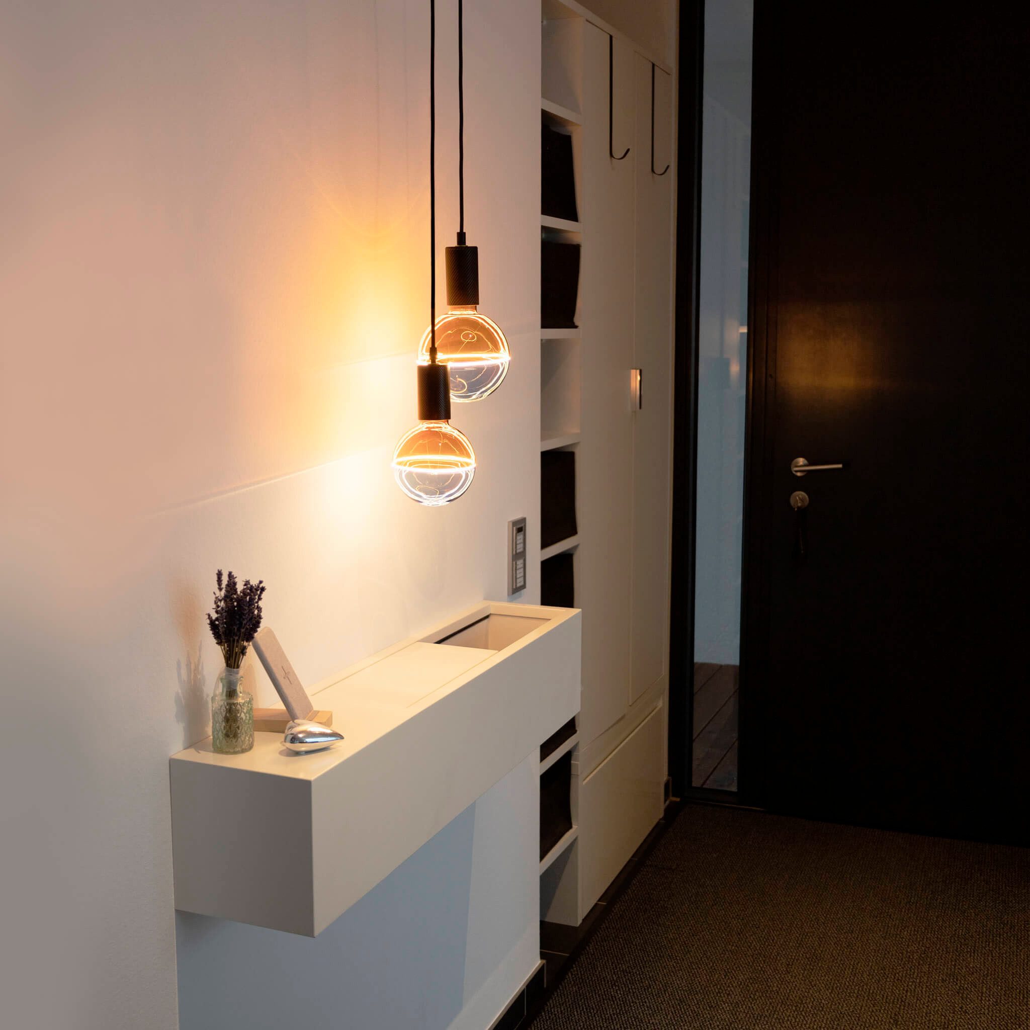 SEGULA LED-Leuchtmittel LED Illusion Globe 127 2tones amber blue, E27, 1 St., Extra-Warmweiß, 2-farbiges Glas