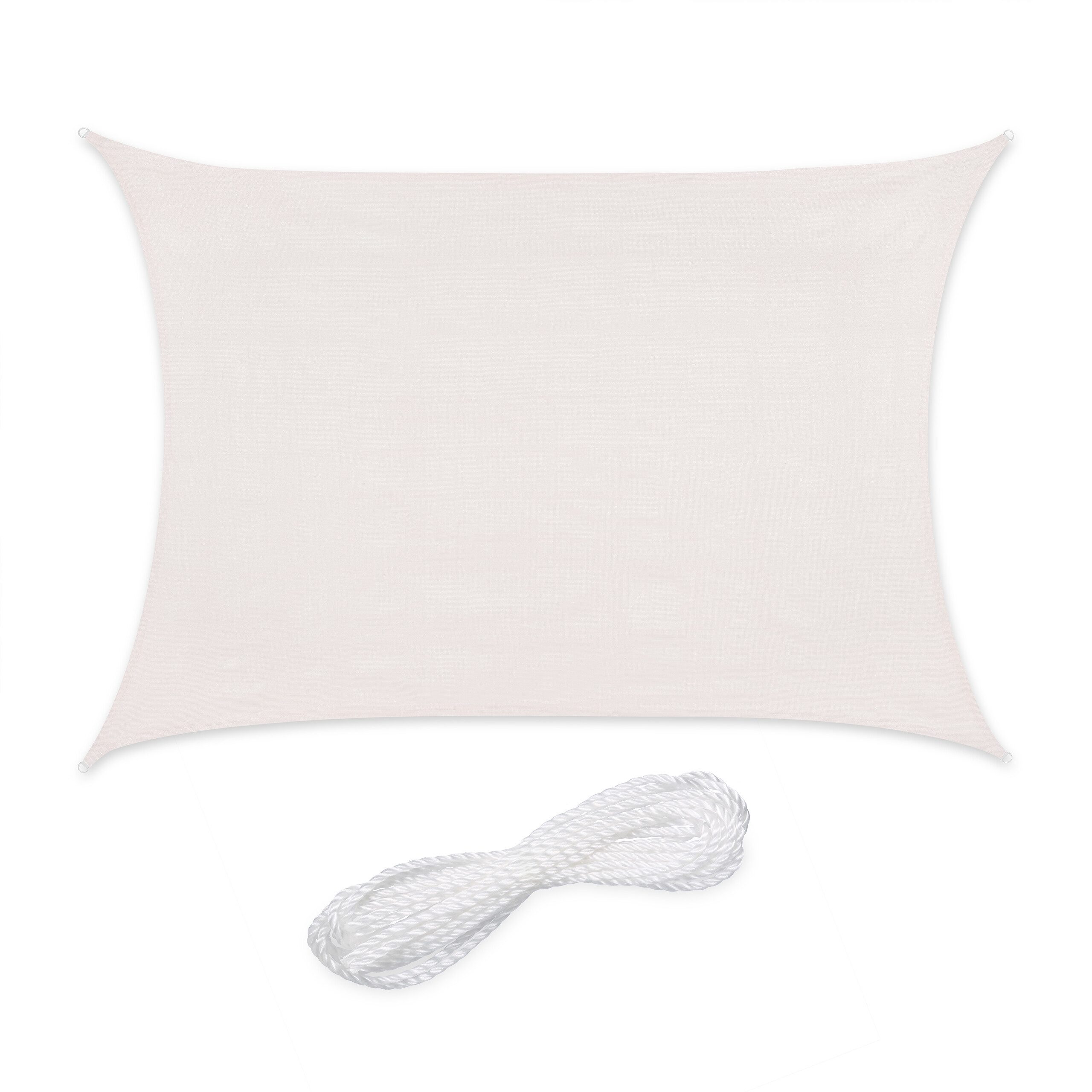 relaxdays Sonnensegel Rechteckiges Sonnensegel HDPE, (1-tlg), günstig online kaufen