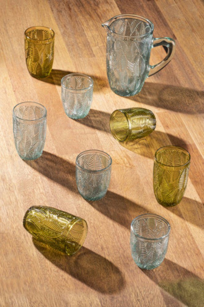 Ladelle Gläser-Set ARECA Longdrinkglas Olivgrün Set4, Glas, Areca Olive 4pk Highball Tumbler 8.3x8.3x13cm