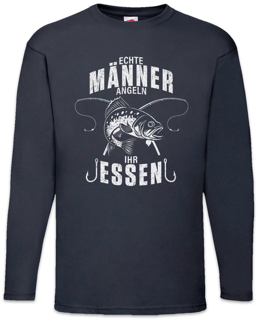 Langarmshirt Echte Männer Angeln Langarm T-Shirt Angler Fischer Verein Fishing Fish