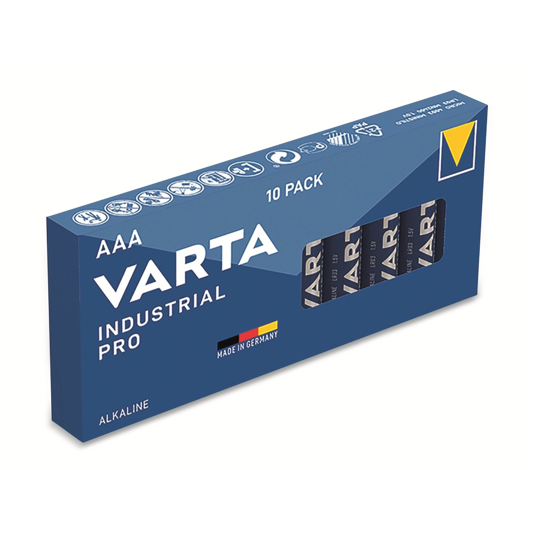 VARTA VARTA Batterie Alkaline, Micro, AAA, LR03, 1.5V, Industrial Pro, 10 Batterie