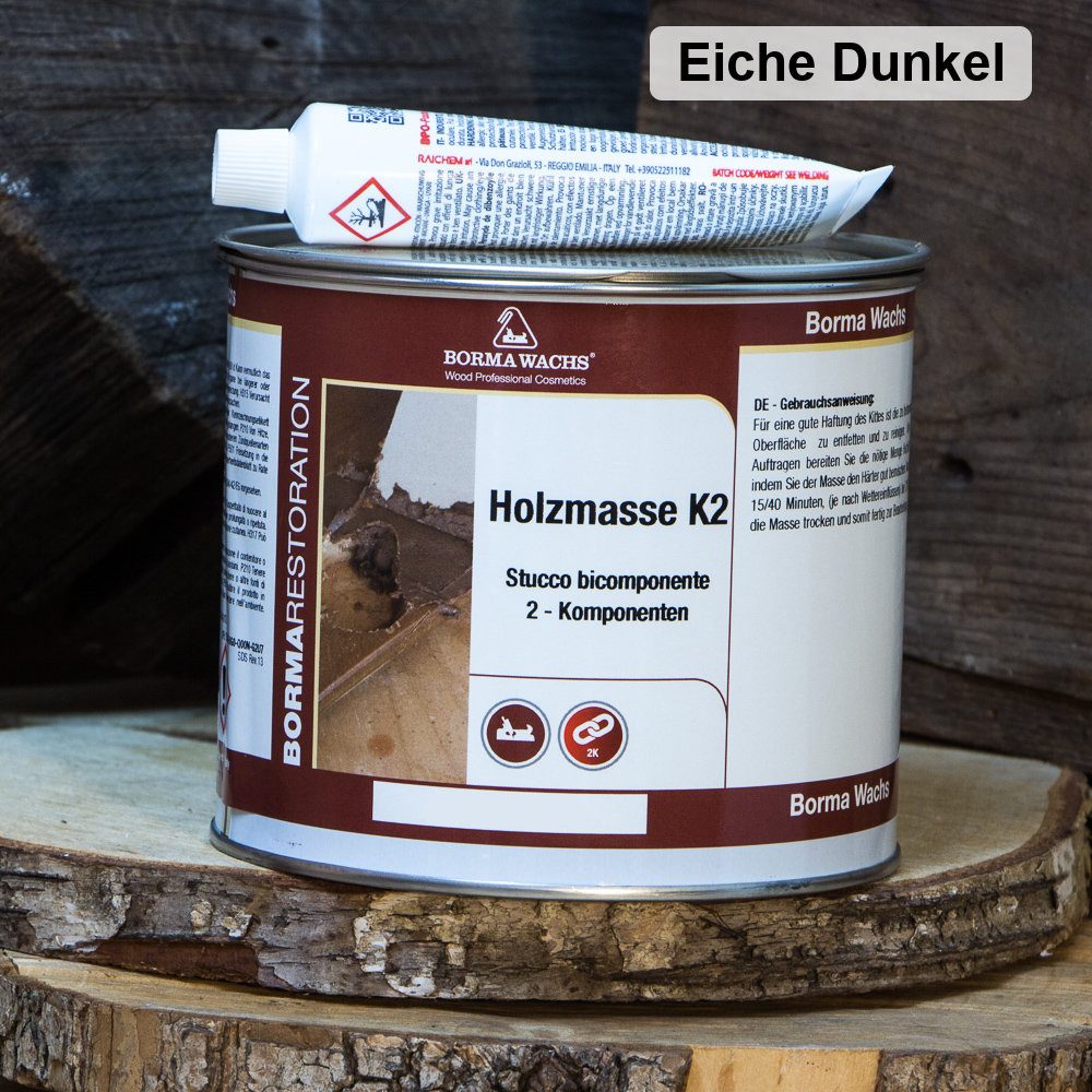 Antikas Fertigspachtel Holzmasse K2 Holzkitt - Eiche Dunkel - 750ml